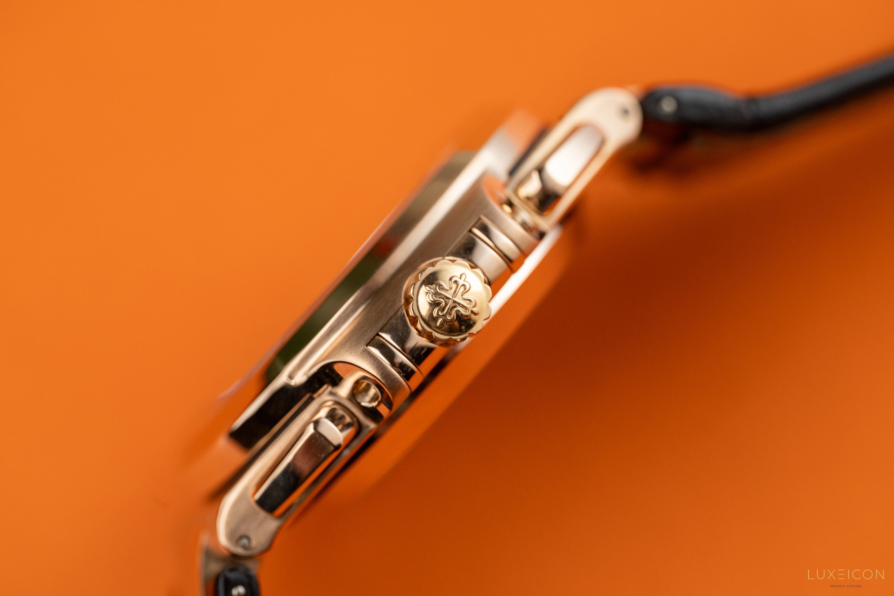 Patek Philippe Nautilus 5980R-001 Chronograph Date Rose Gold Brown Dial