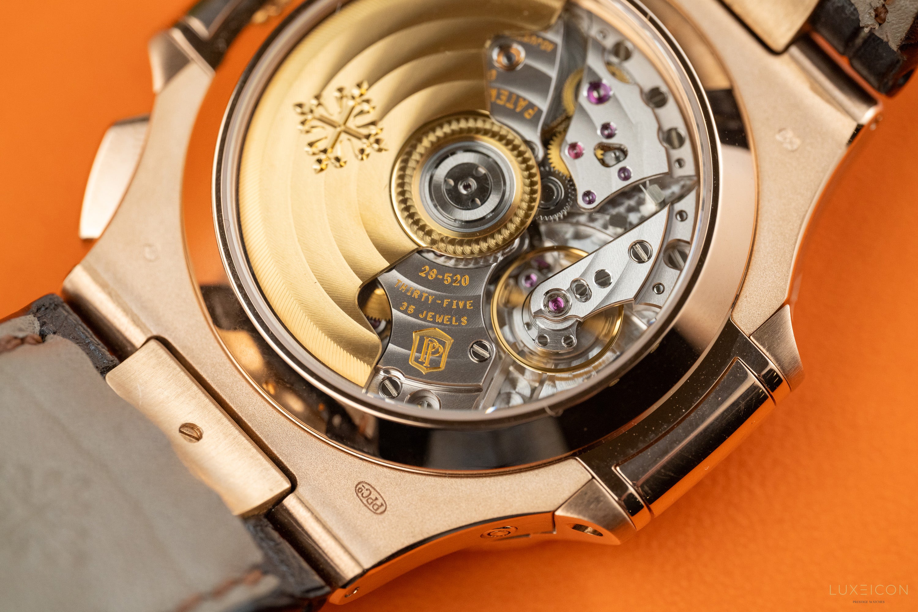 Patek Philippe Nautilus 5980R-001 Chronograph Date Rose Gold Brown Dial