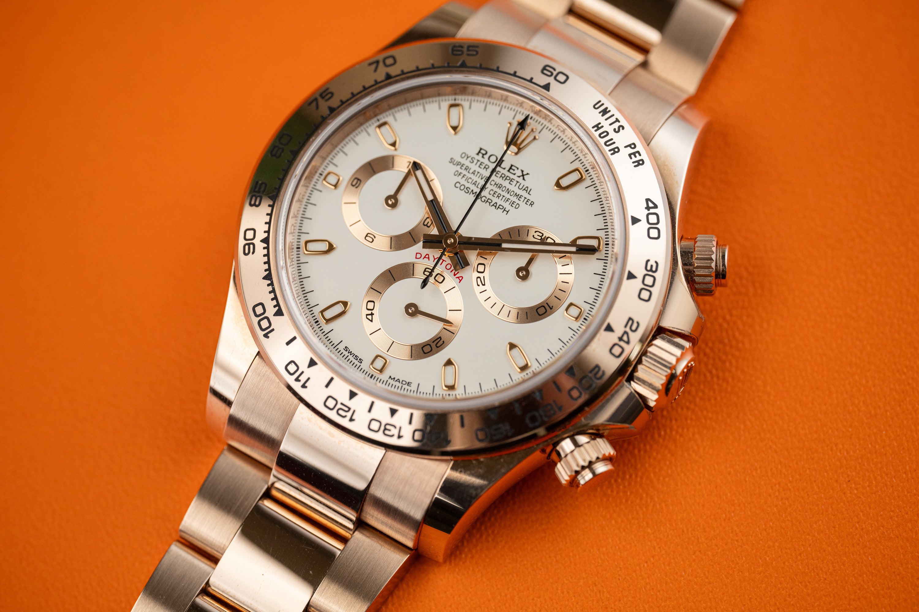 Rolex Cosmograph Daytona 116505 18k Everose Gold Ivory Dial 40mm Discontiuned