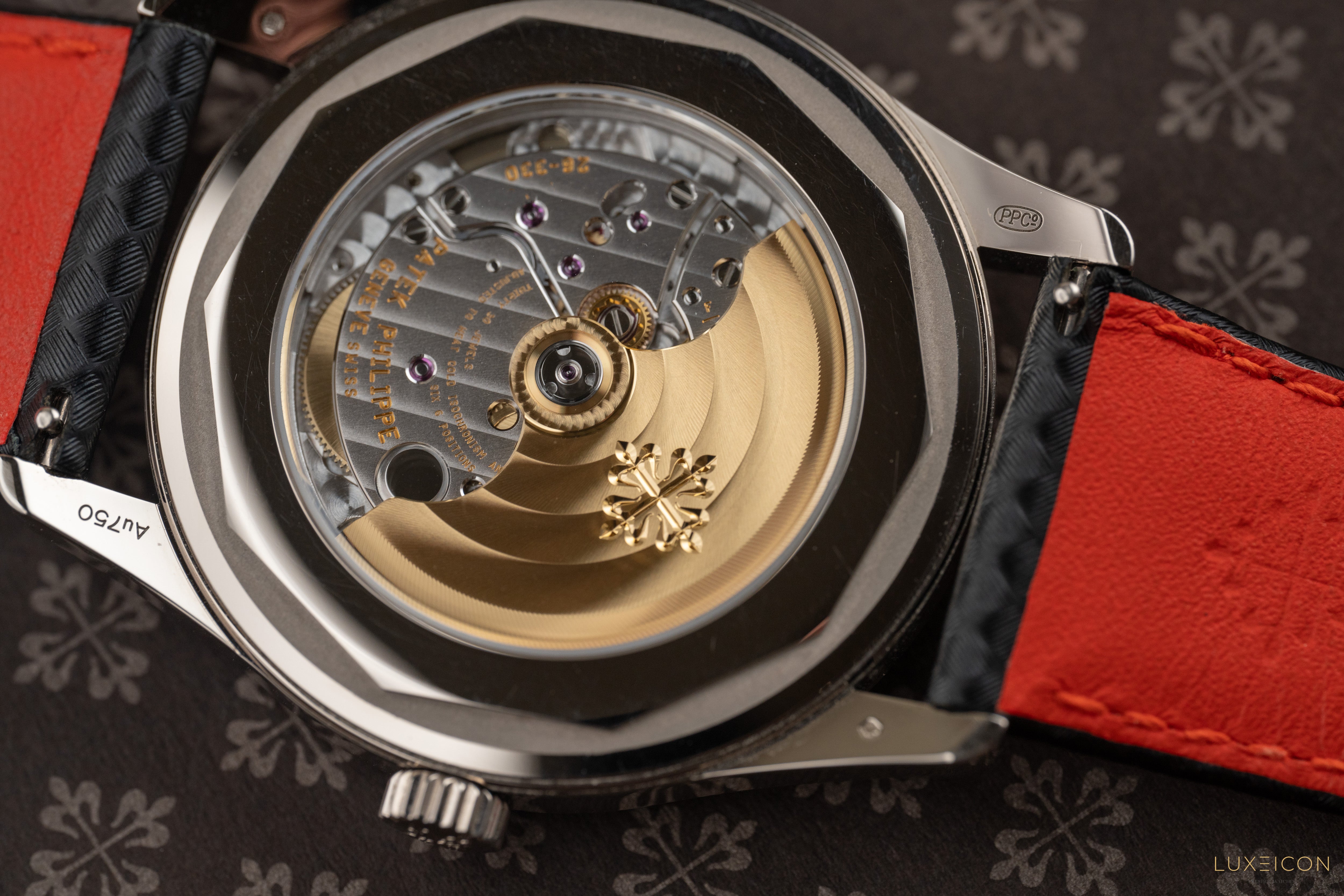 Patek Philippe Calatrava White Gold Ebony Carbon Red Dial 40mm 6007G-010