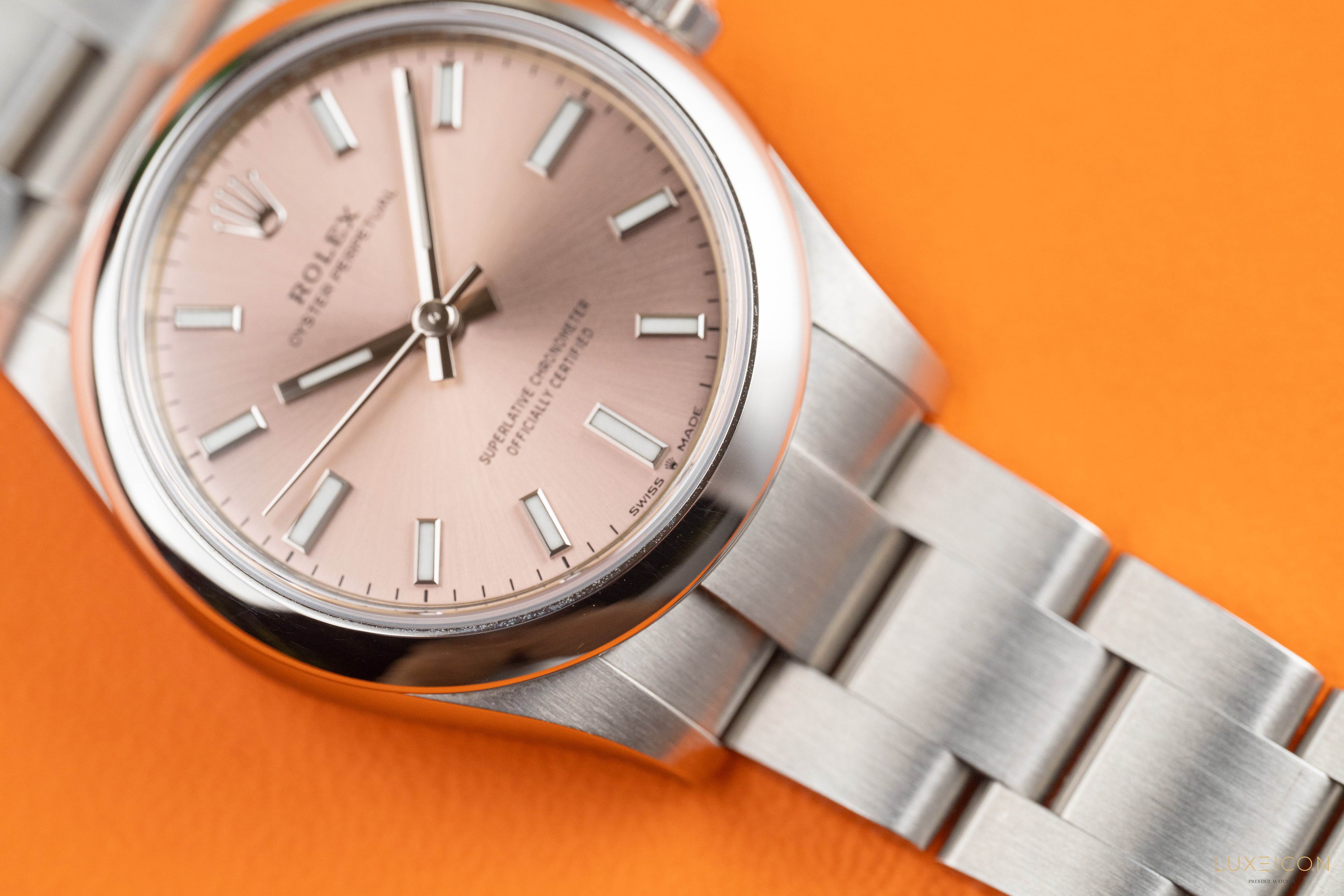 Rolex Oyster Perpetual 31 Pink Index Dial Domed Bezel 277200 2021