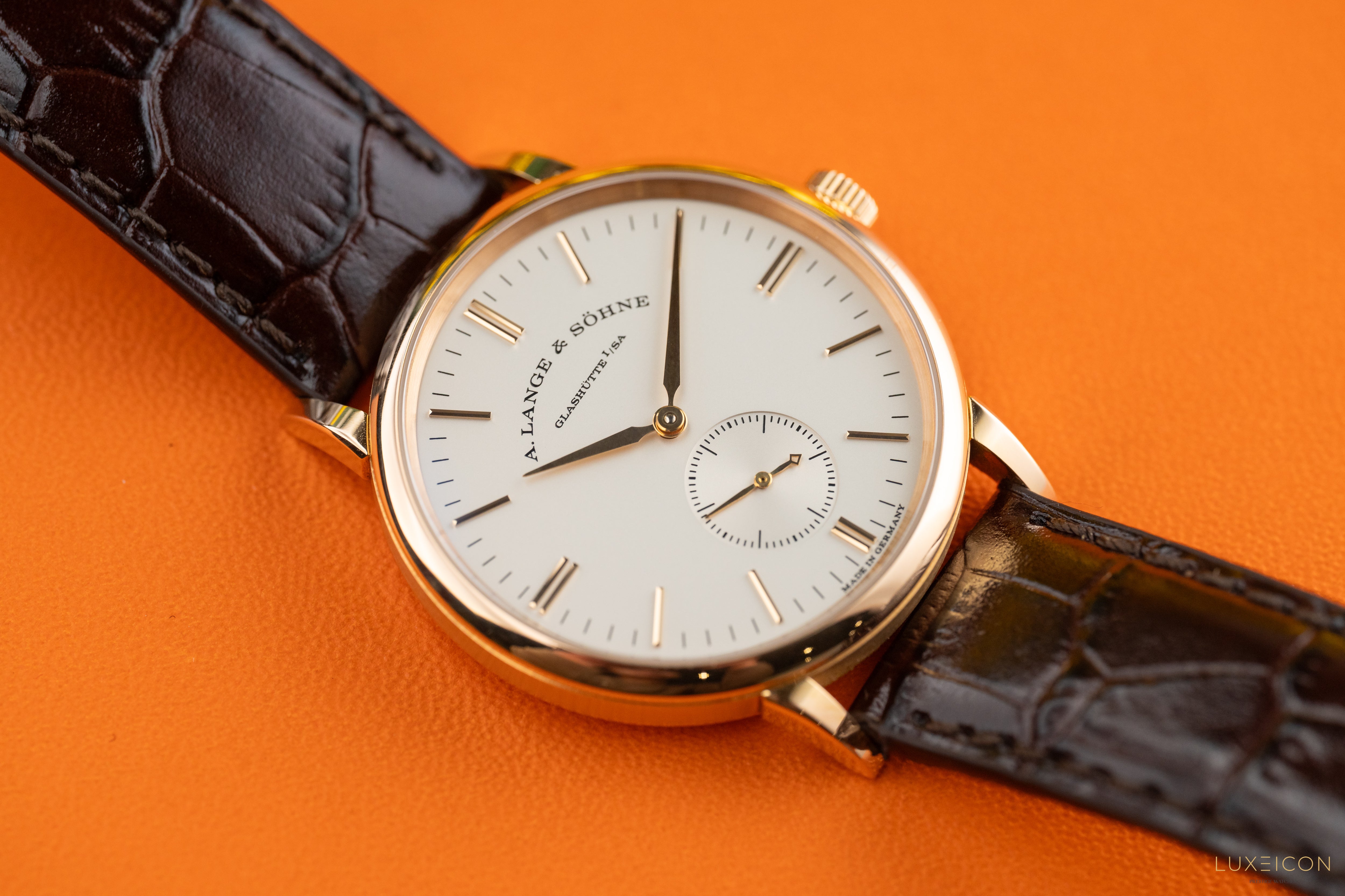 A. Lange & Söhne Saxonia Rose Gold Silver Dial 219.032 2018