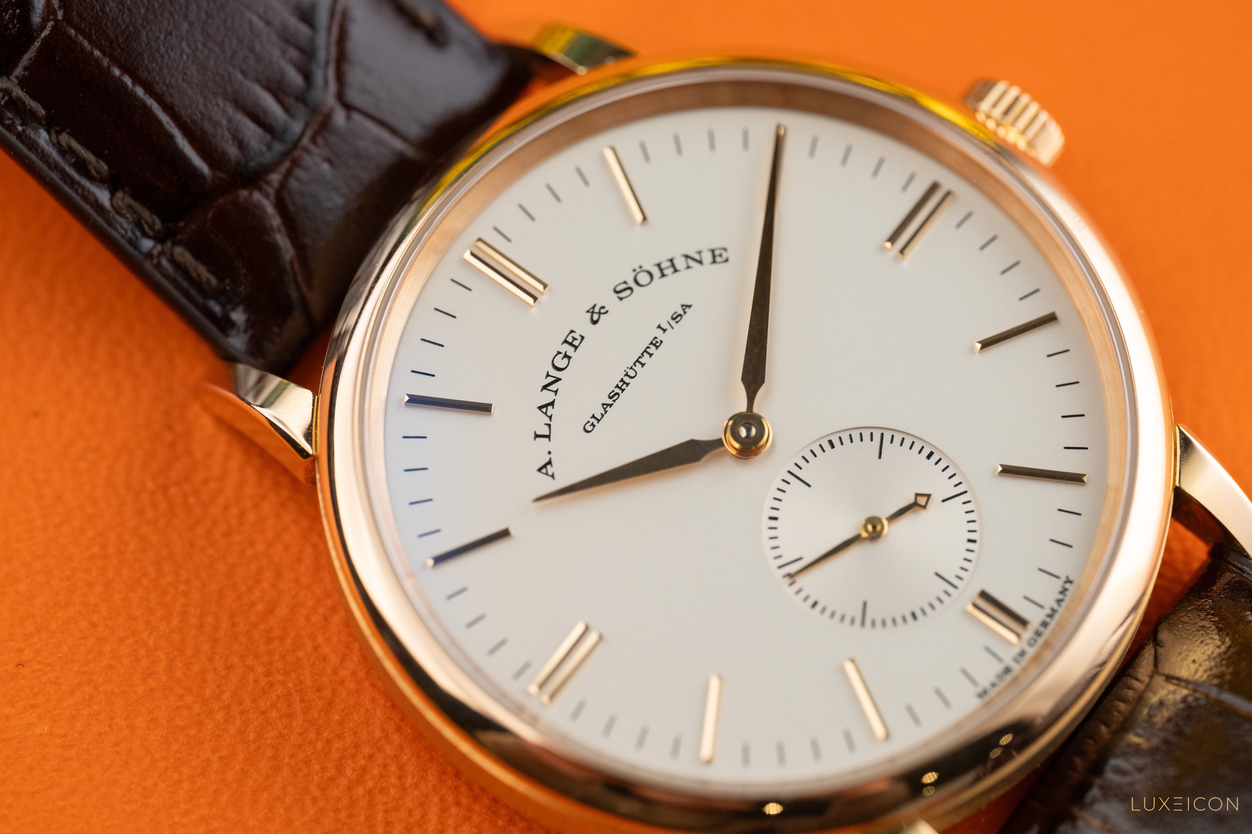 A. Lange & Söhne Saxonia Rose Gold Silver Dial 219.032 2018