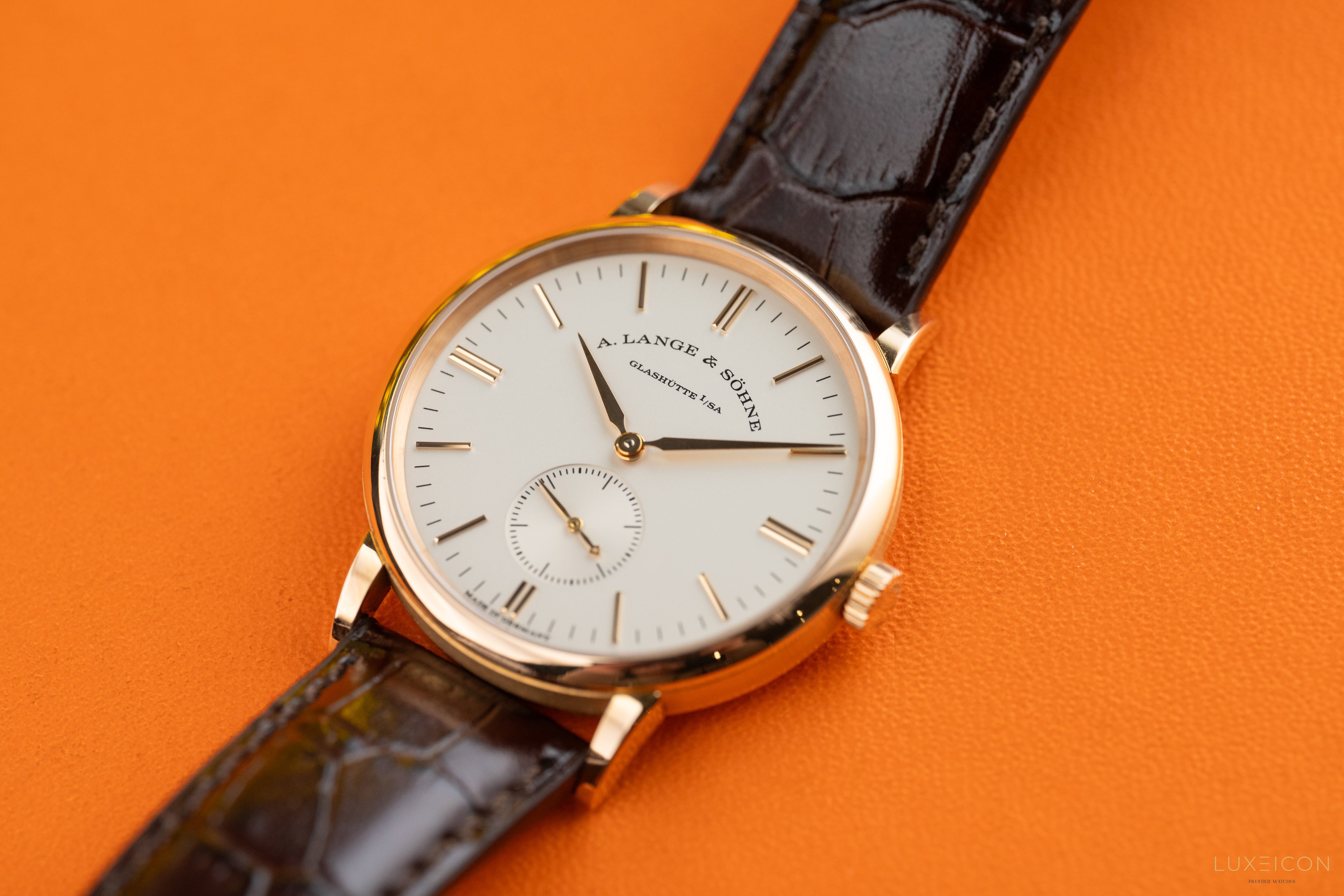 A. Lange & Söhne Saxonia Rose Gold Silver Dial 219.032 2018