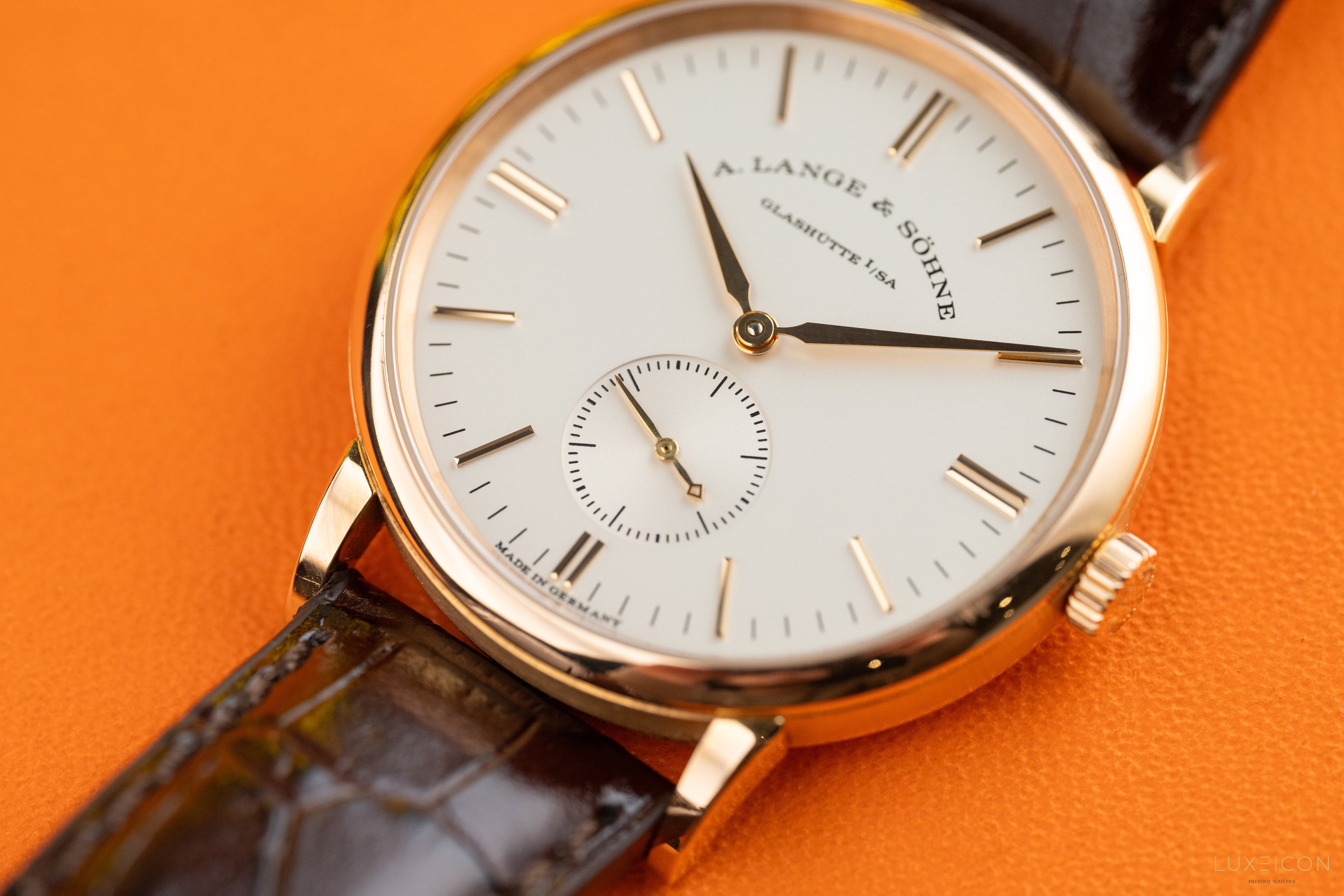 A. Lange & Söhne Saxonia Rose Gold Silver Dial 219.032 2018