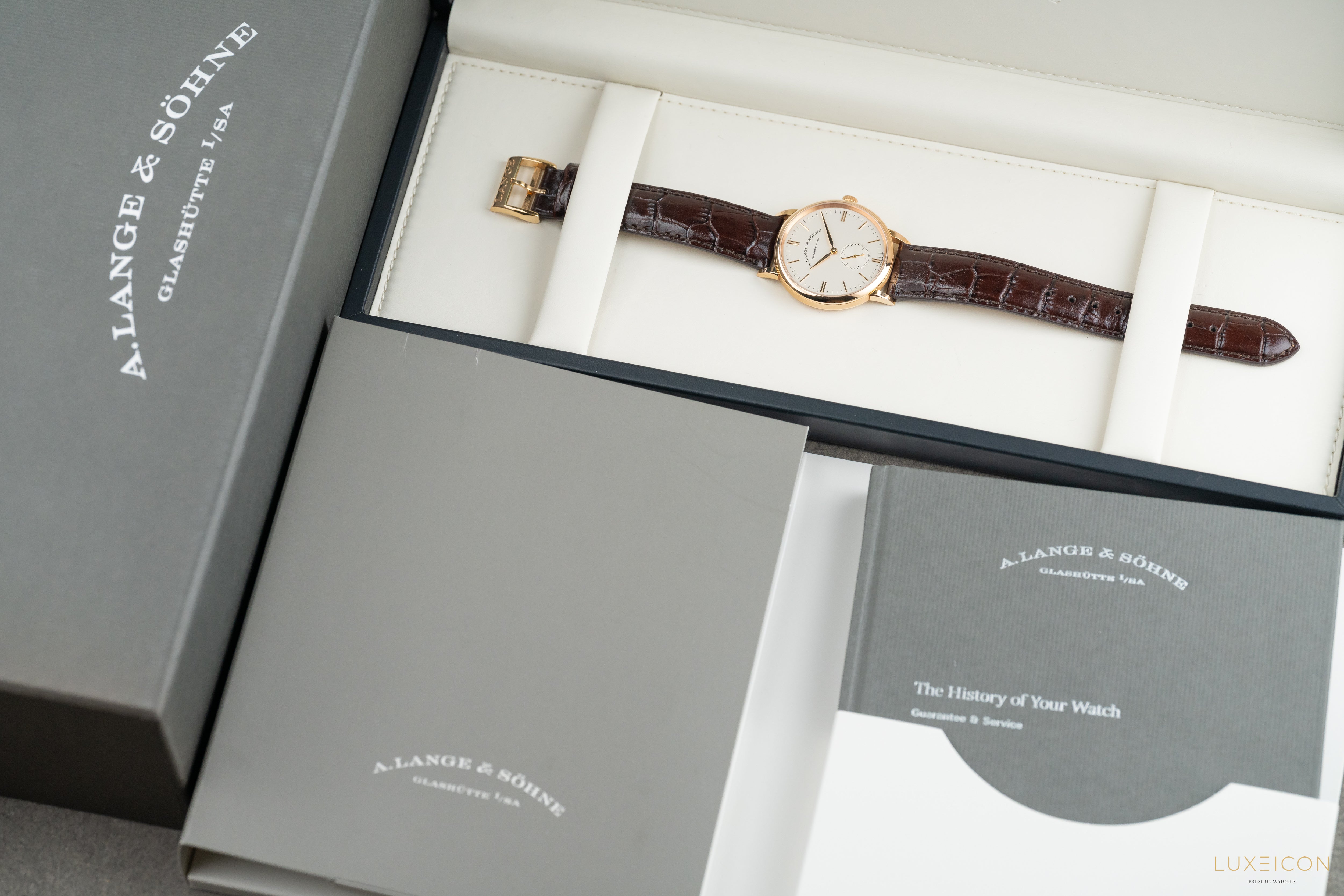 A. Lange & Söhne Saxonia Rose Gold Silver Dial 219.032 2018