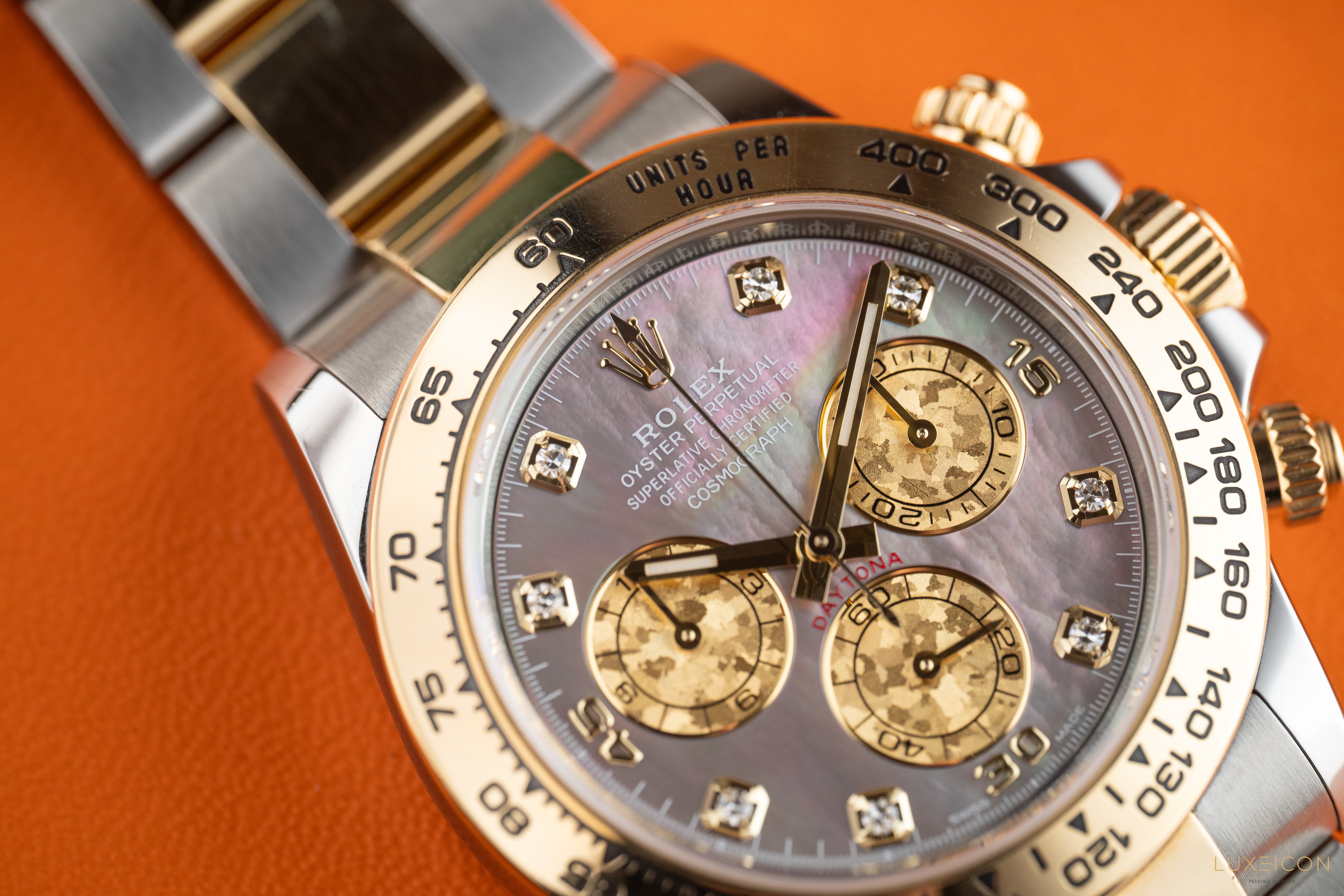 Rolex Daytona 116503 Black Mother of Pearl (MOP) Diamond Tahitian Dial Two Tone Yellow Gold 2020