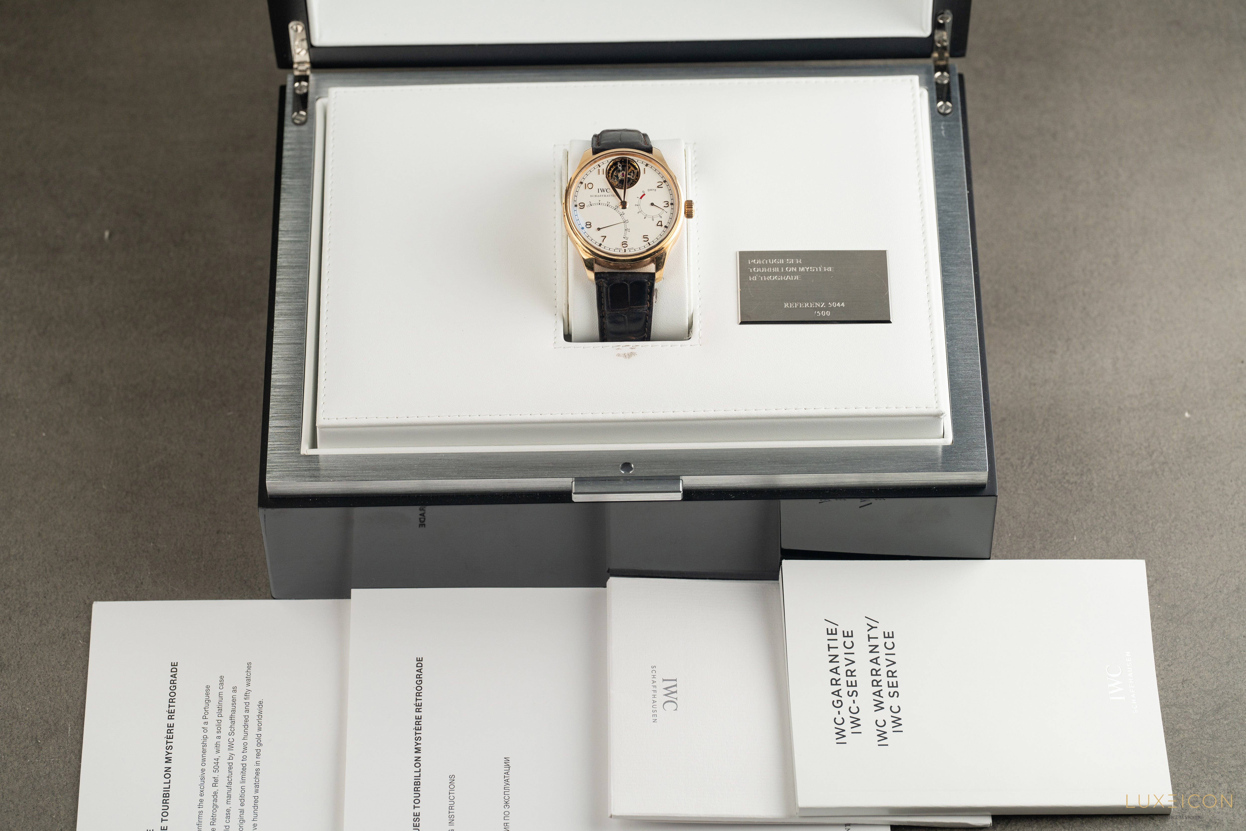IWC Portuguese Tourbillon Limited to 500 rose gold automatic watch 44MM