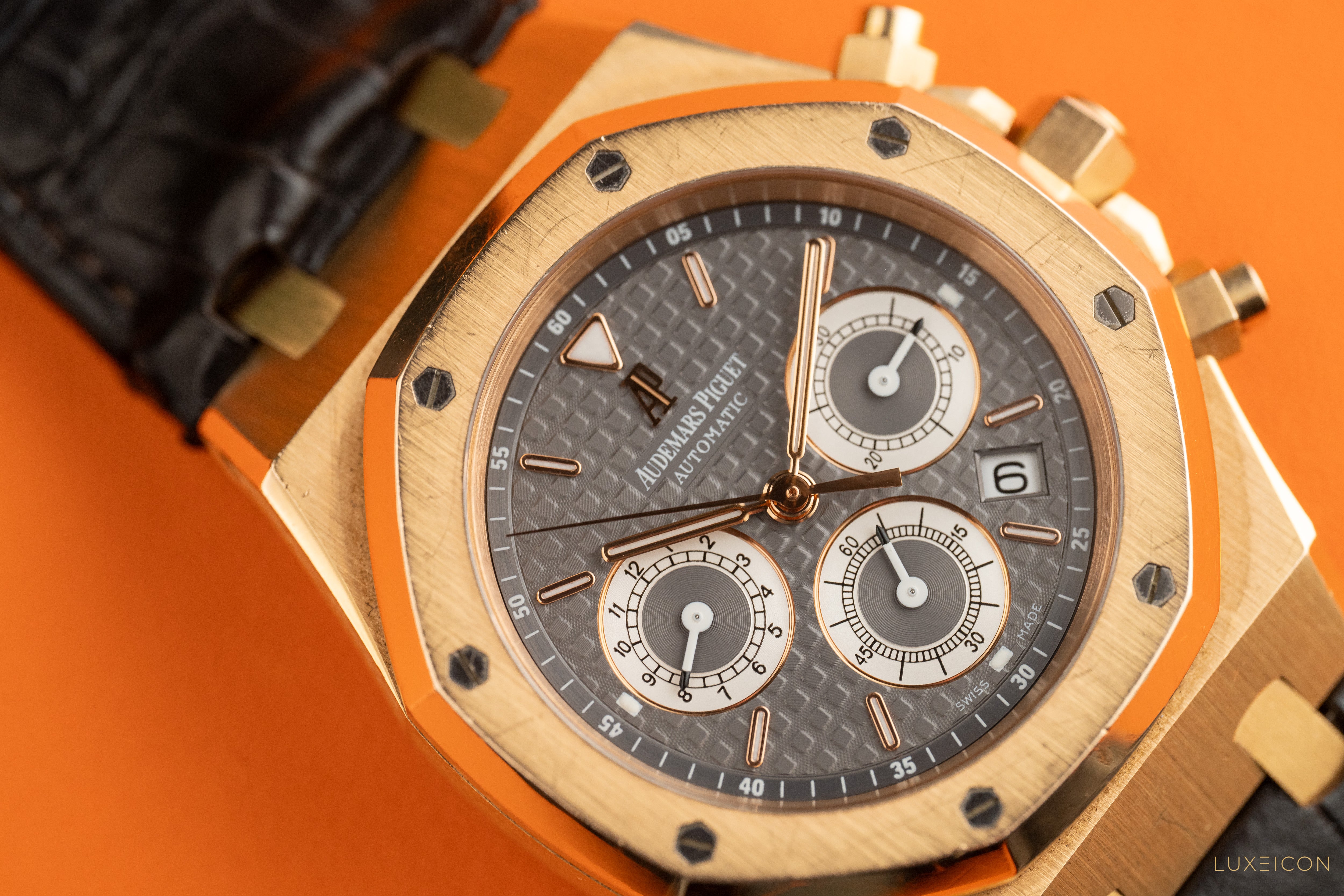 Audemars Piguet Royal Oak Chronograph 39 Rose Gold Grey Dial 26022OR Watch only