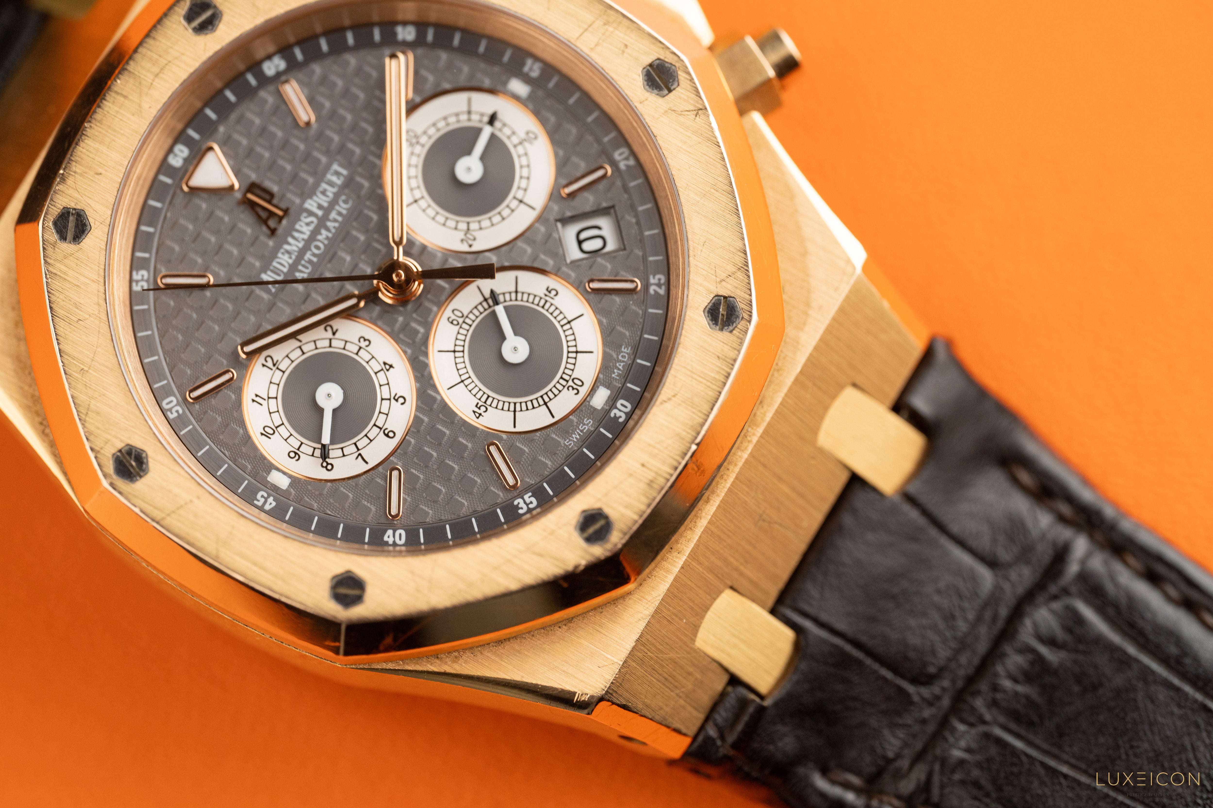 Audemars Piguet Royal Oak Chronograph 39 Rose Gold Grey Dial 26022OR Watch only