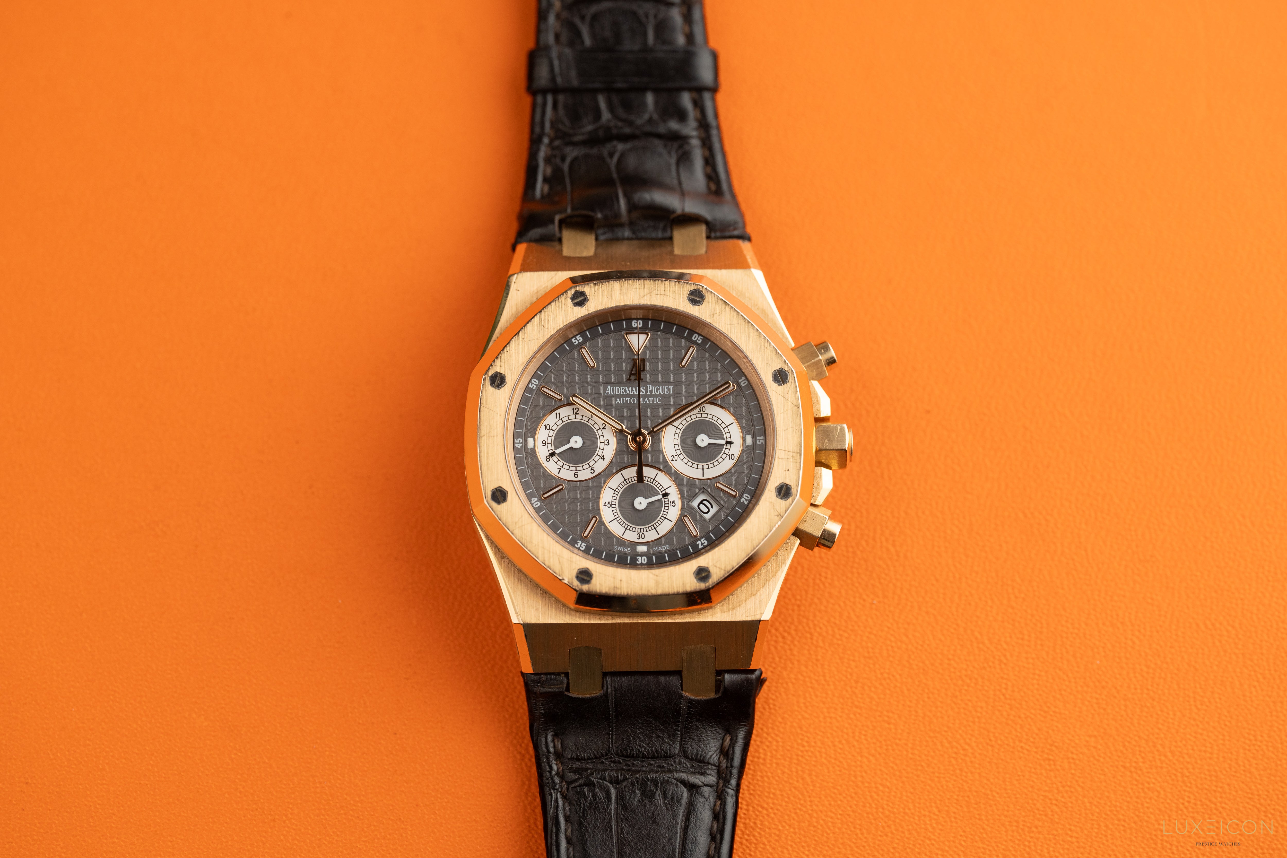 Audemars Piguet Royal Oak Chronograph 39 Rose Gold Grey Dial 26022OR Watch only