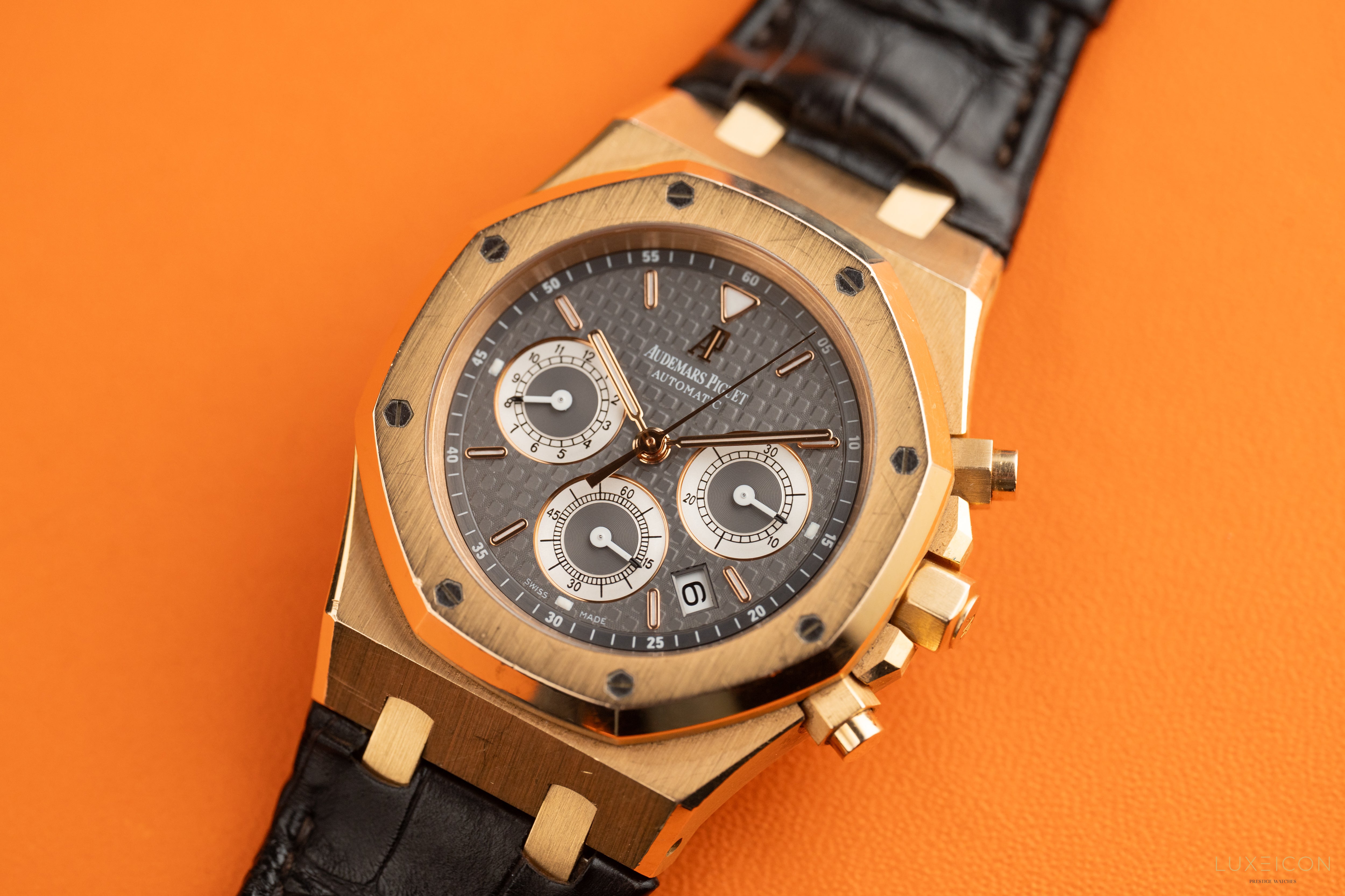 Audemars Piguet Royal Oak Chronograph 39 Rose Gold Grey Dial 26022OR Watch only