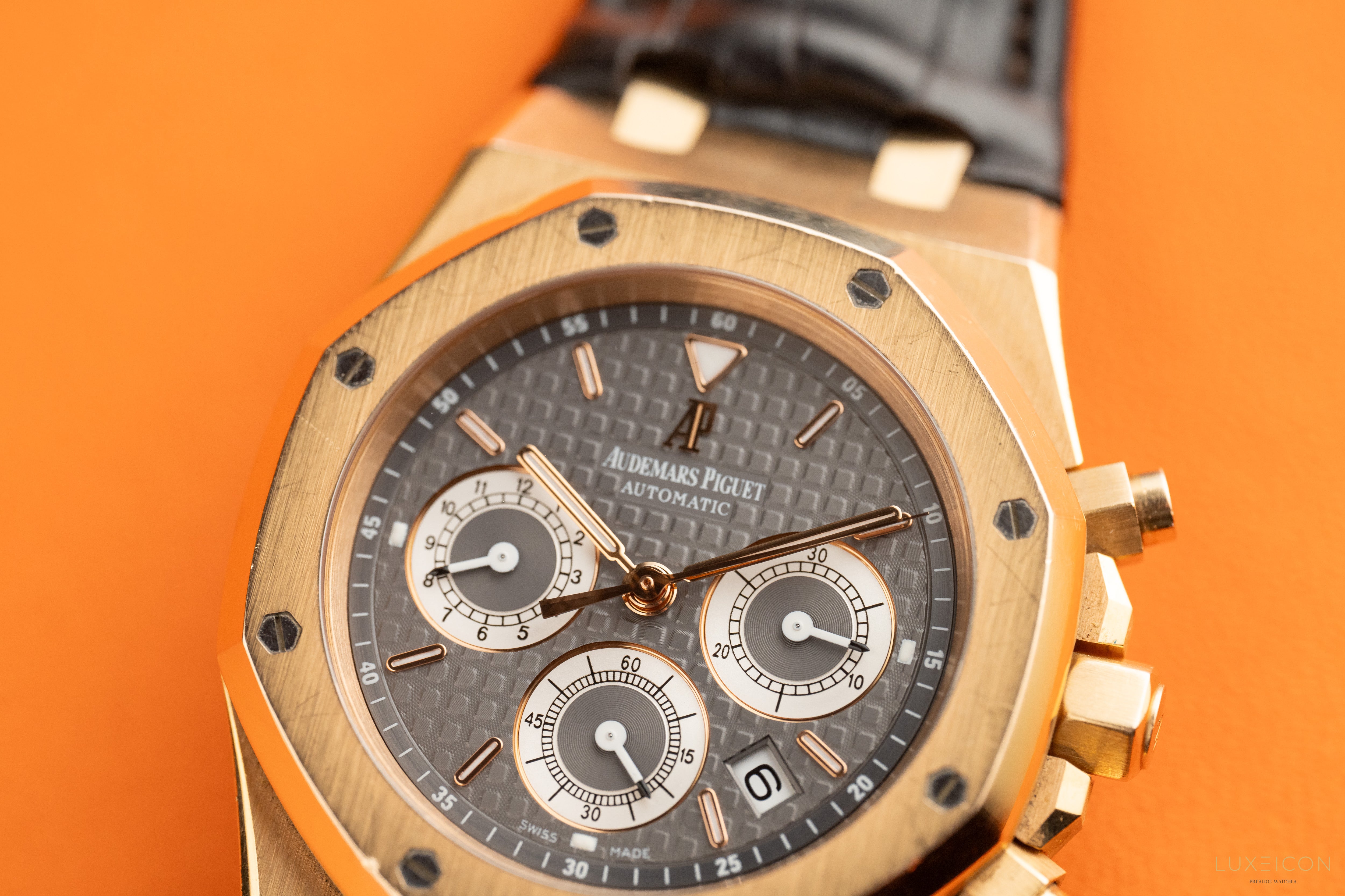 Audemars Piguet Royal Oak Chronograph 39 Rose Gold Grey Dial 26022OR Watch only