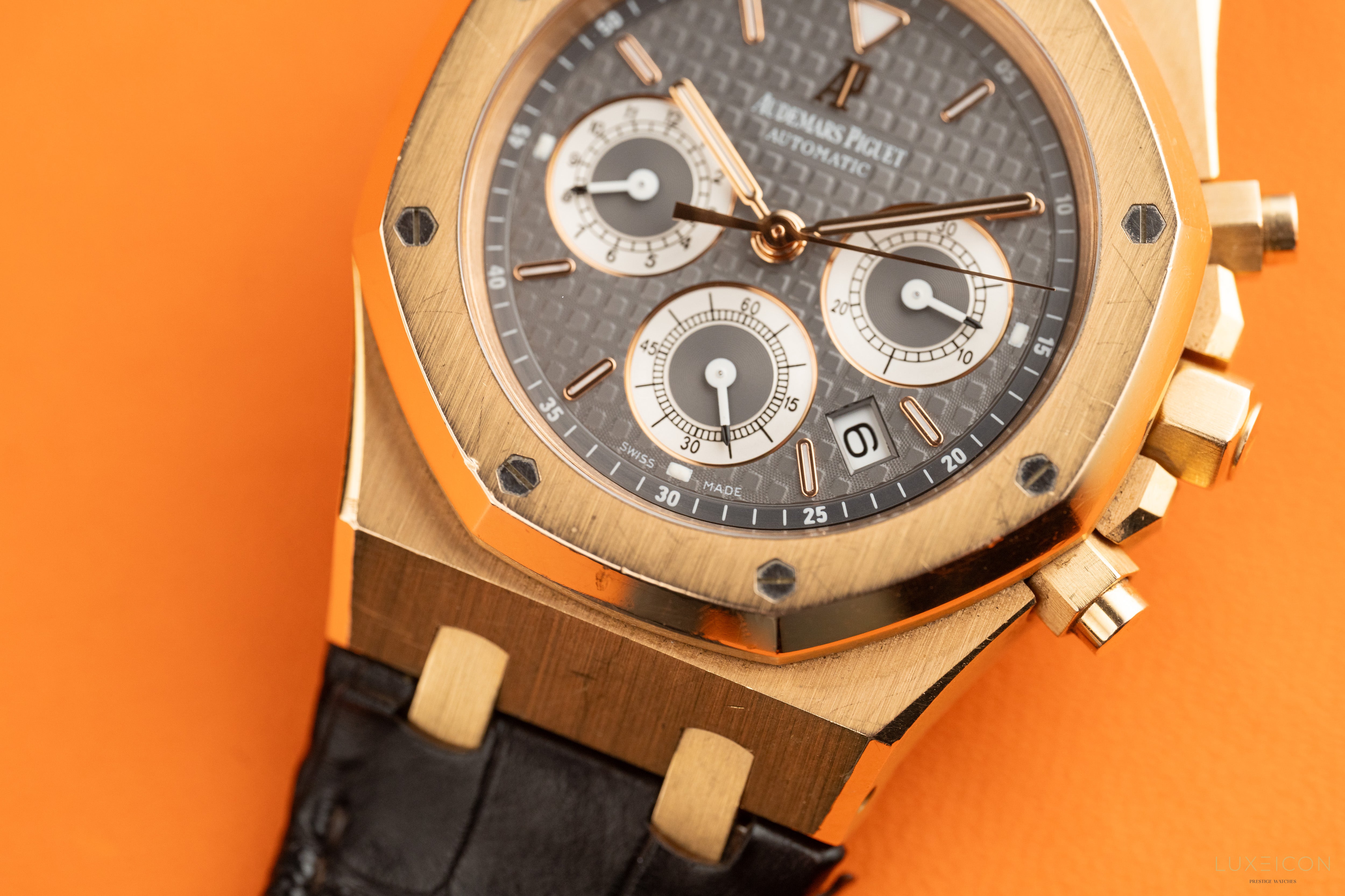 Audemars Piguet Royal Oak Chronograph 39 Rose Gold Grey Dial 26022OR Watch only