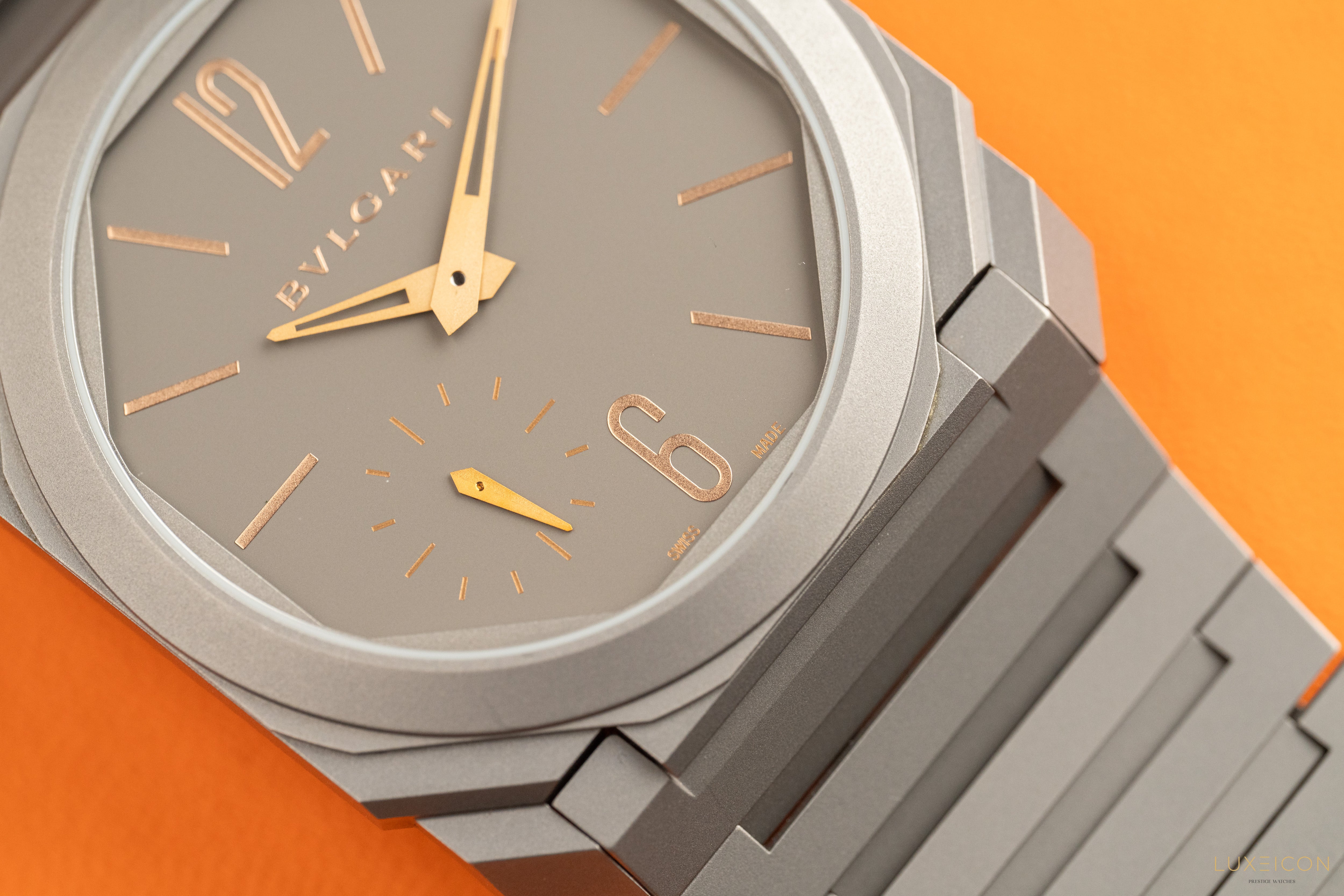 Bulgari Octo Finissimo Extra Thin Automatic 40mm Titanium Grey Mens Watch Bvlgari 103137