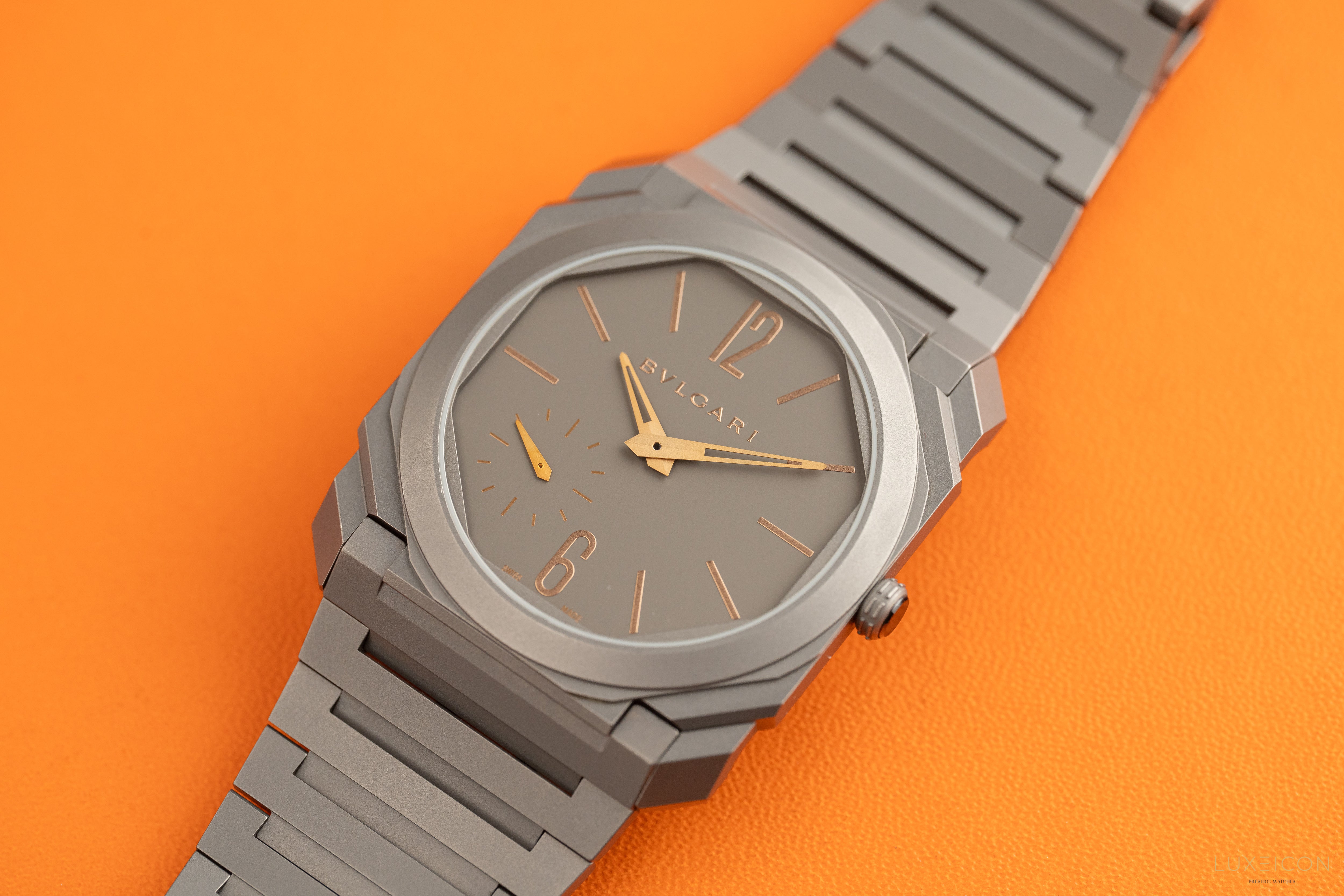 Bulgari Octo Finissimo Extra Thin Automatic 40mm Titanium Grey Mens Watch Bvlgari 103137