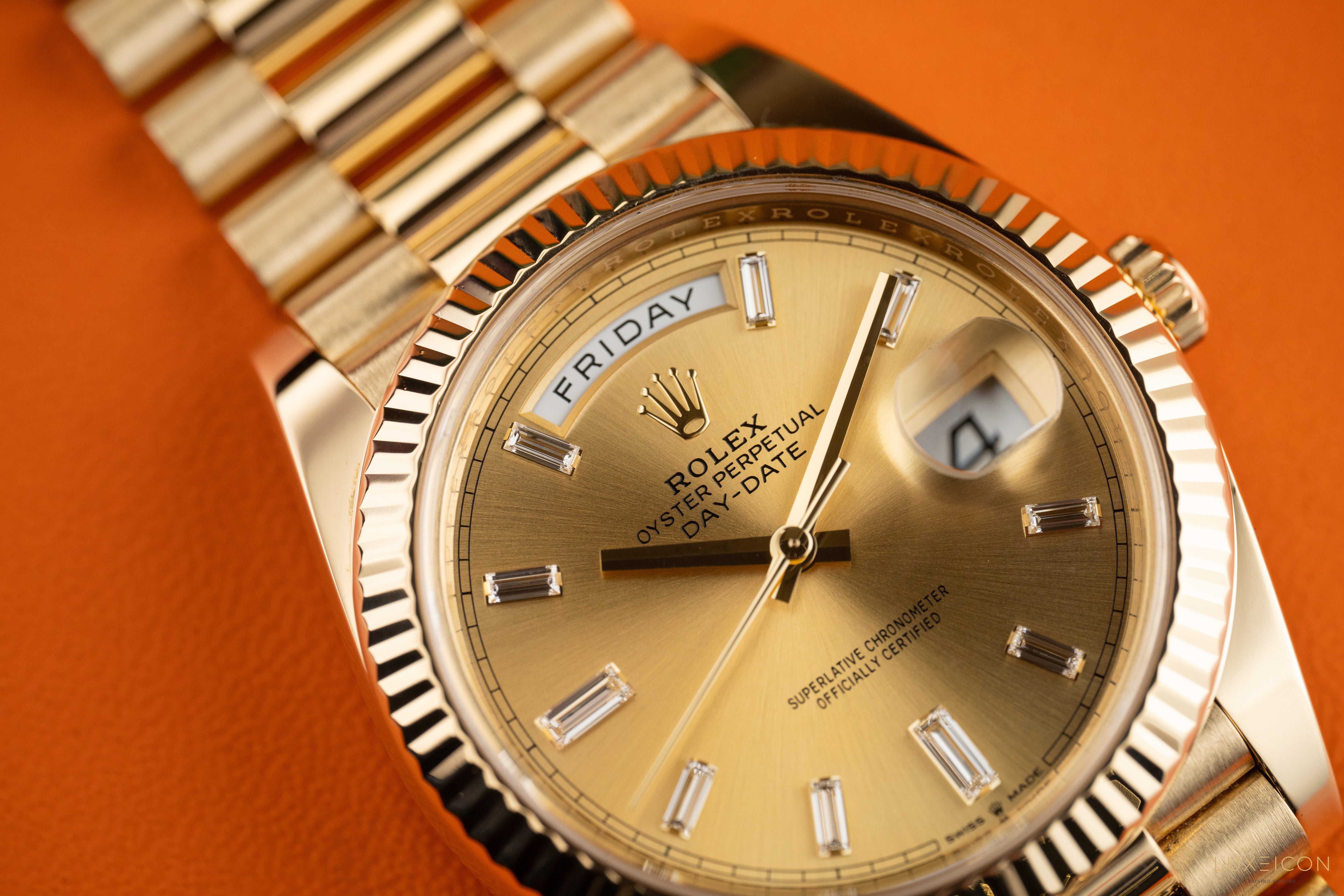 Day-Date 40mm 228238 Yellow Gold Presidential Champagne Baguette Dial 2021