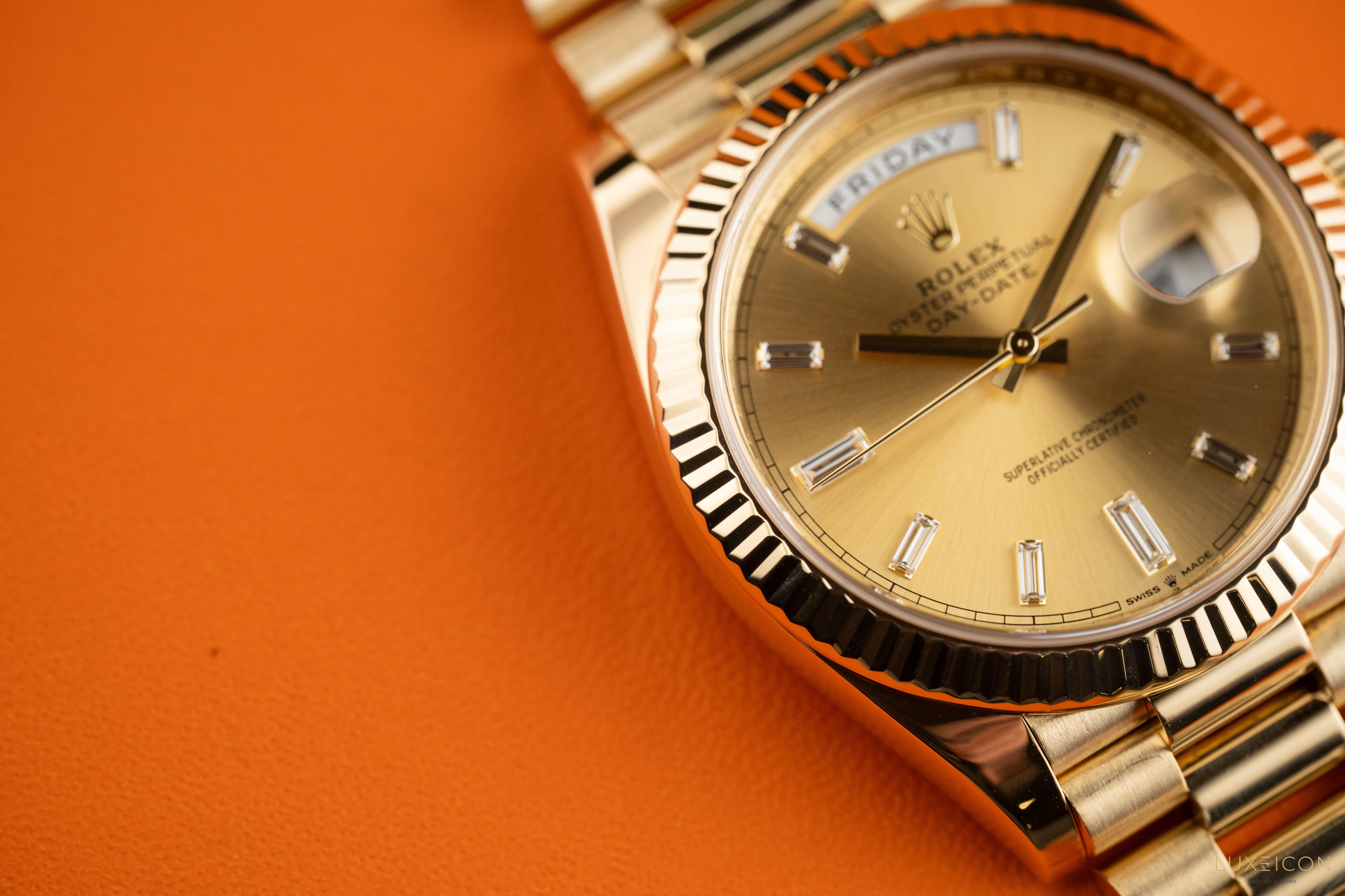 Day-Date 40mm 228238 Yellow Gold Presidential Champagne Baguette Dial 2021