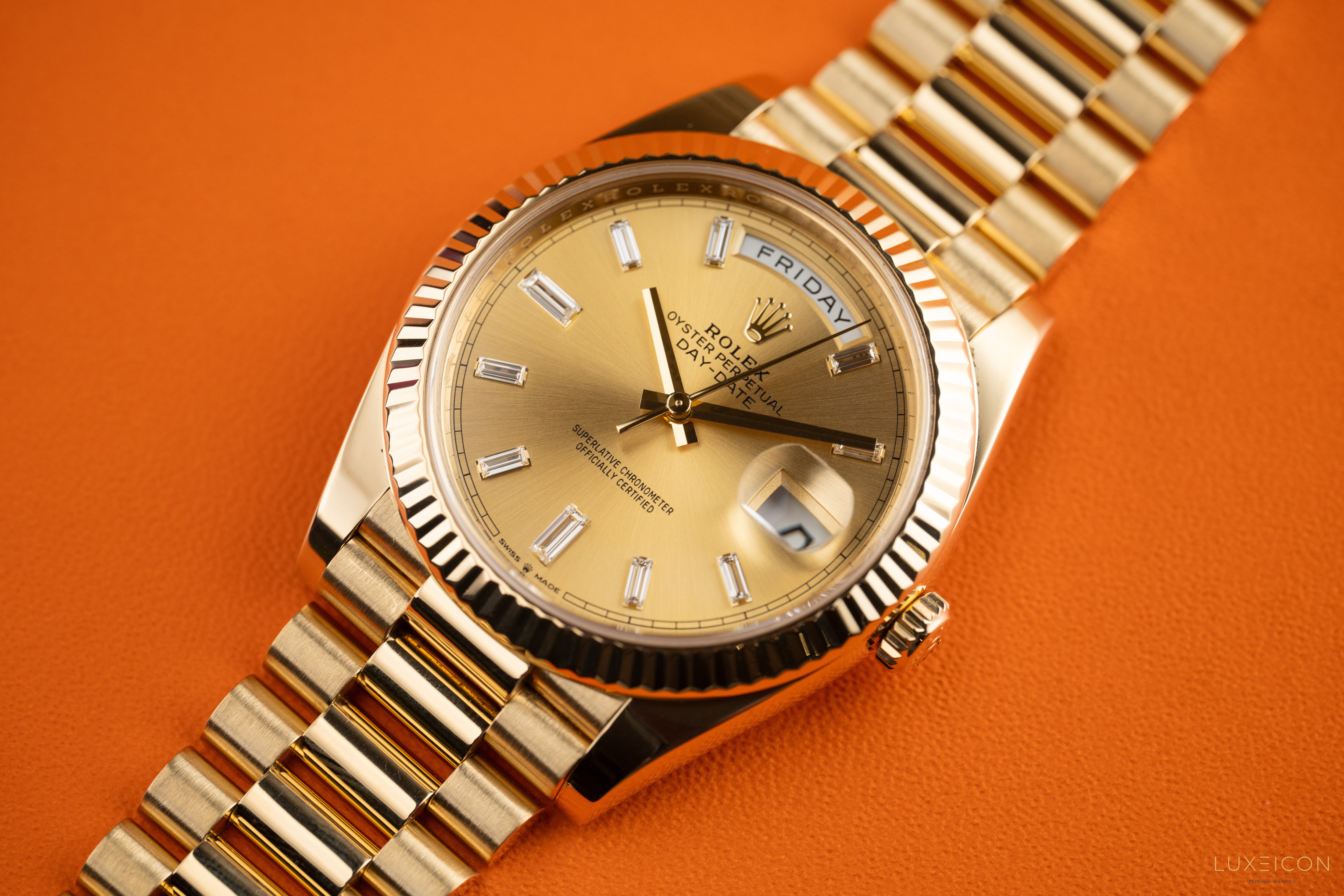 Day-Date 40mm 228238 Yellow Gold Presidential Champagne Baguette Dial 2021