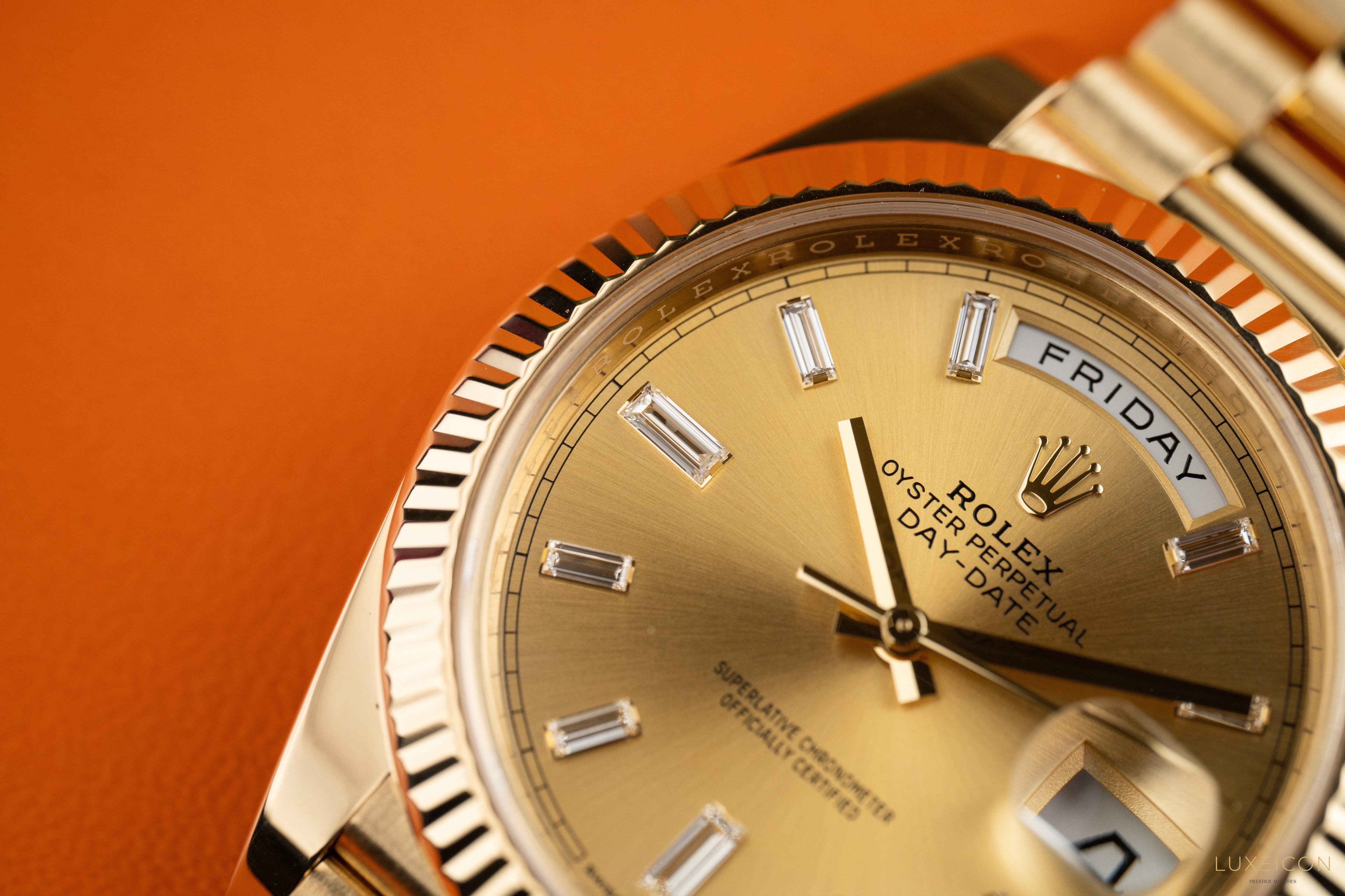 Day-Date 40mm 228238 Yellow Gold Presidential Champagne Baguette Dial 2021