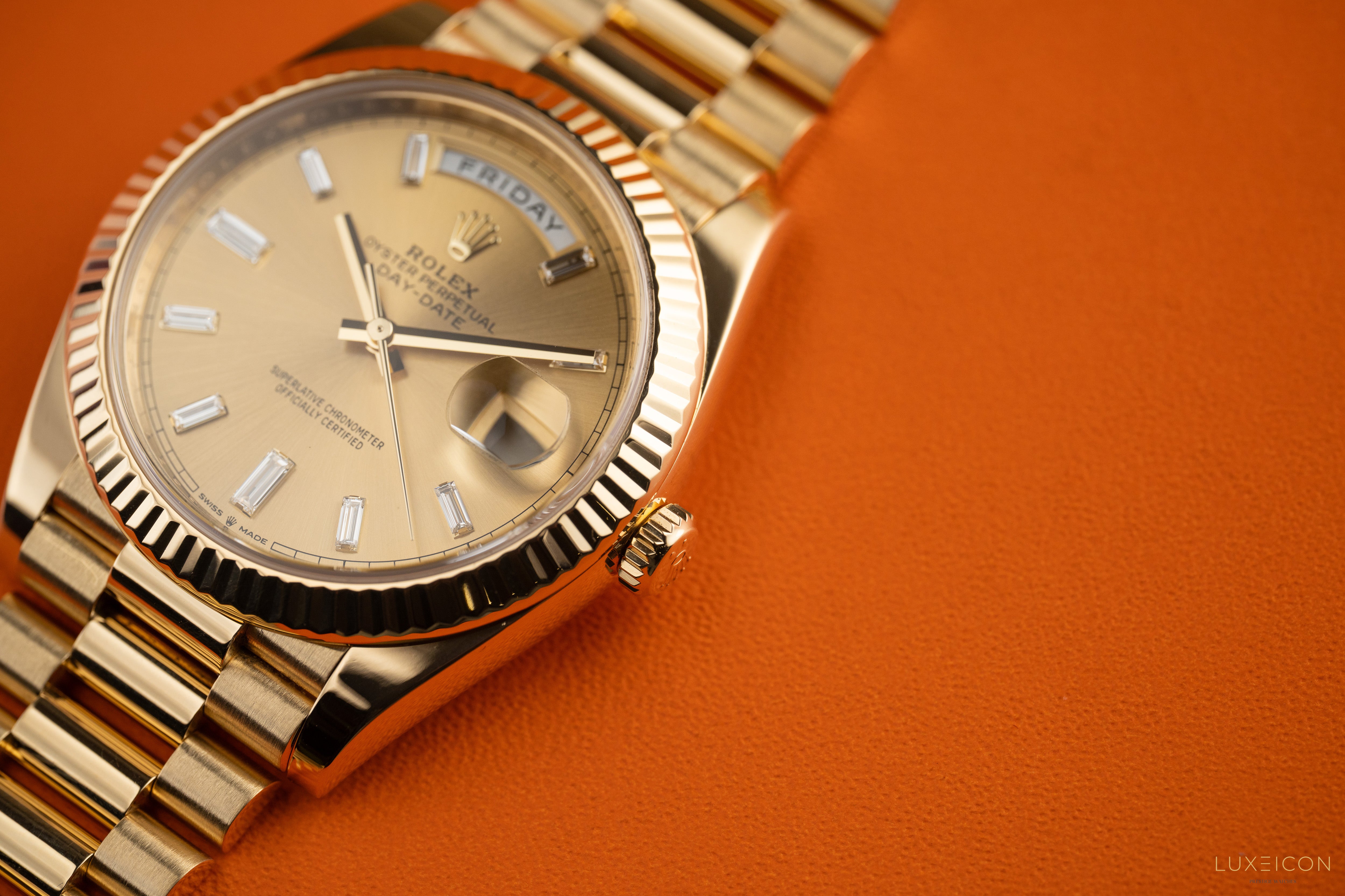 Day-Date 40mm 228238 Yellow Gold Presidential Champagne Baguette Dial 2021