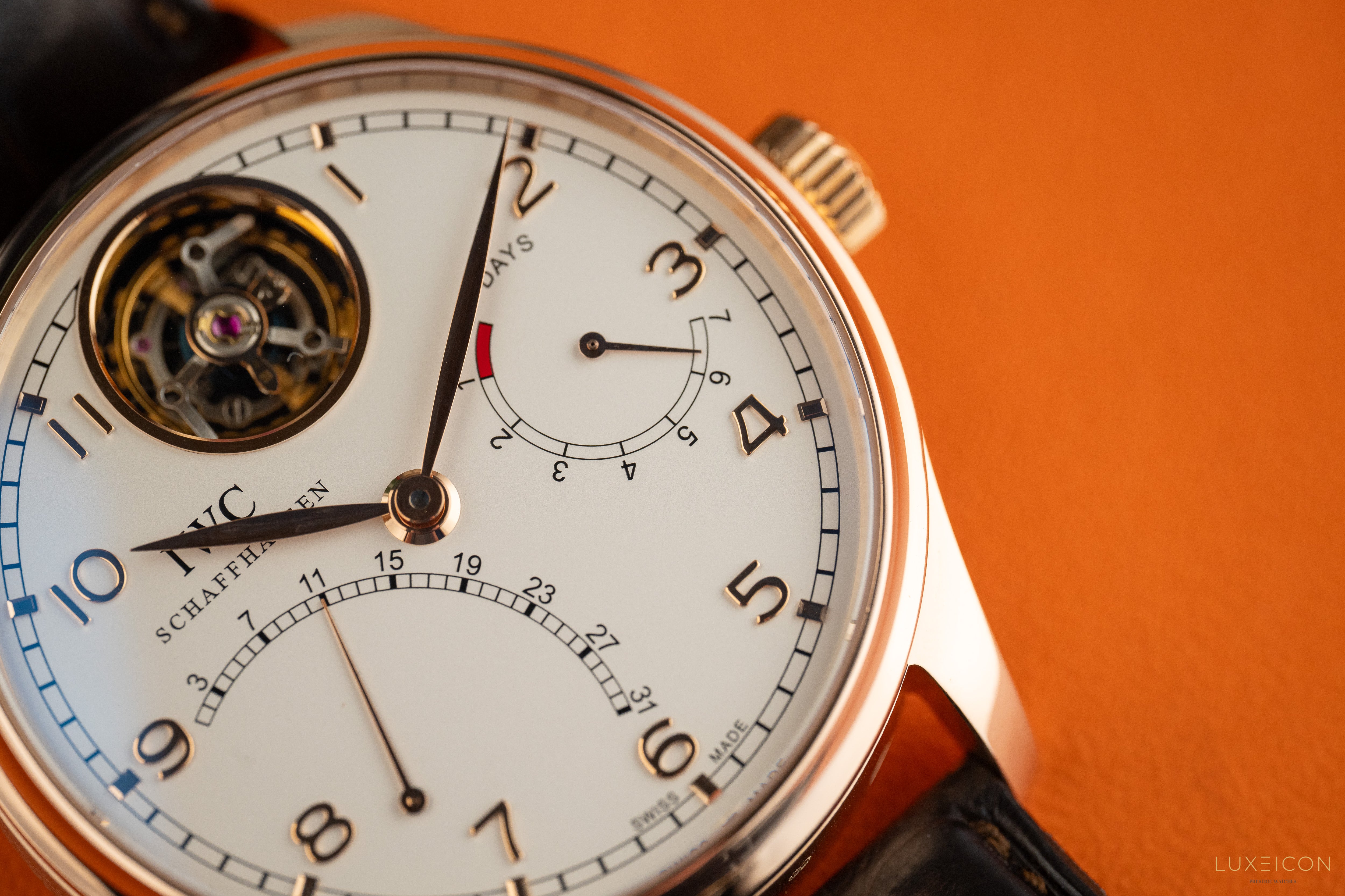 IWC Portuguese Tourbillon Limited to 500 rose gold automatic watch 44MM