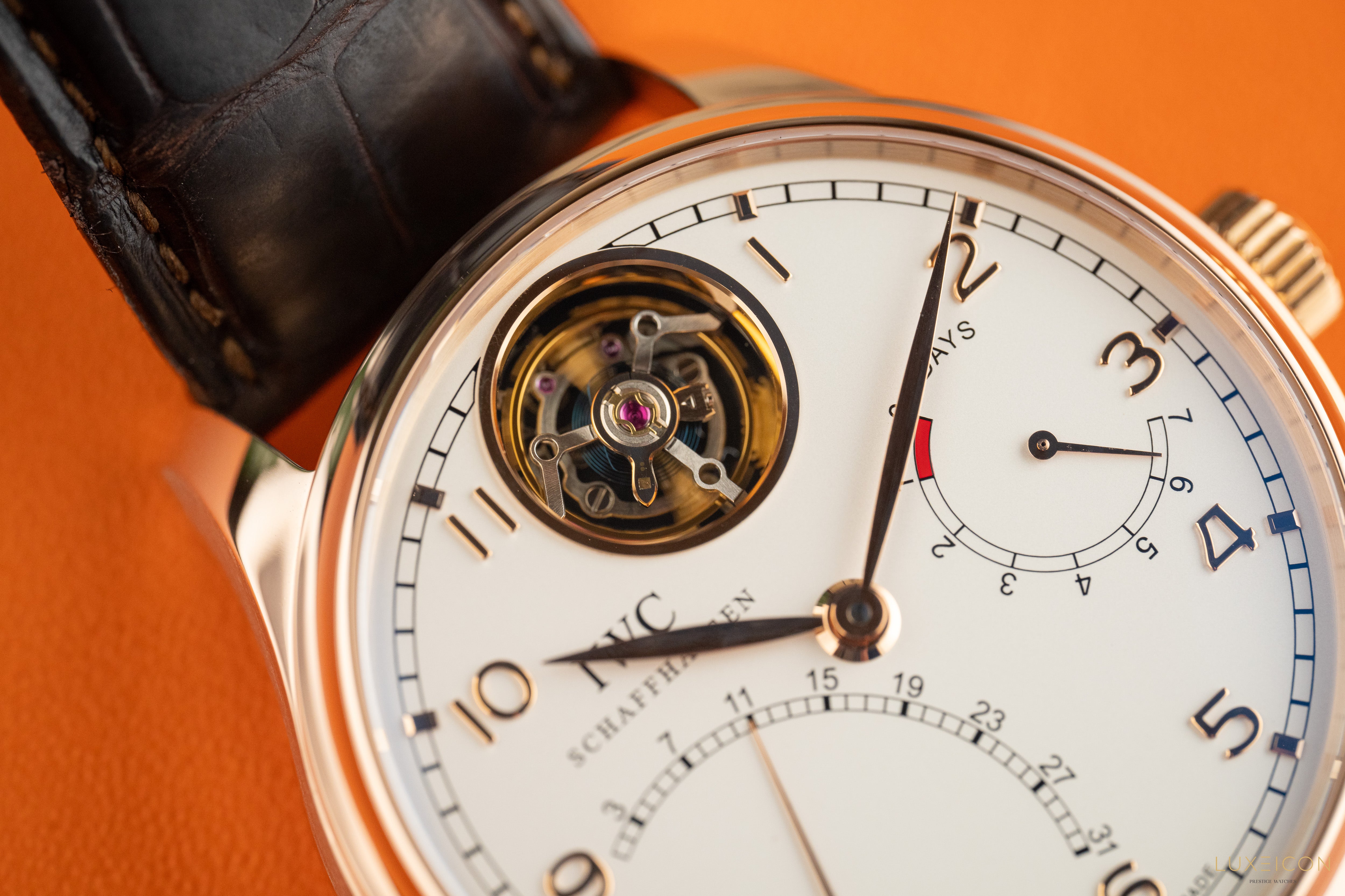 IWC Portuguese Tourbillon Limited to 500 rose gold automatic watch 44MM