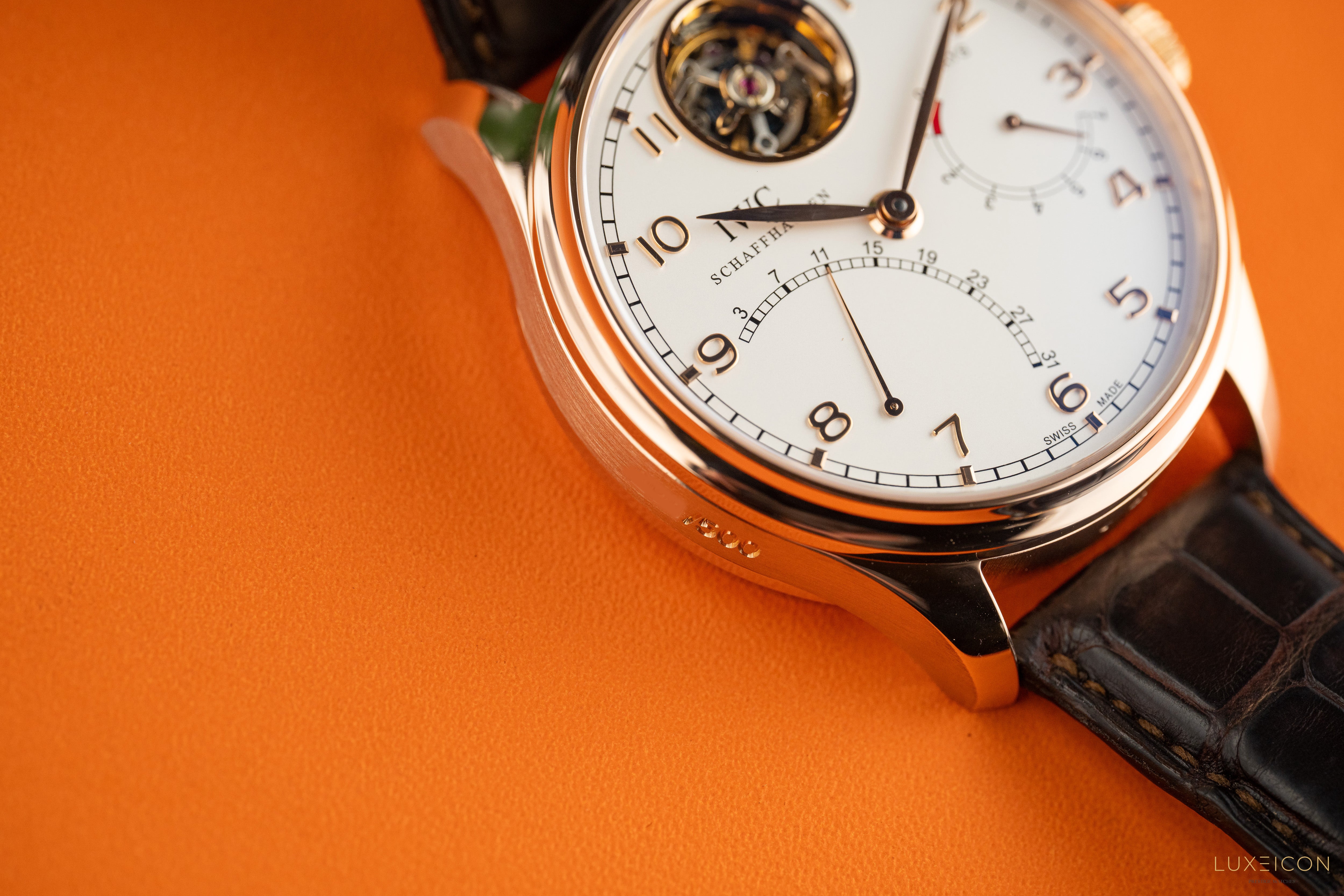 IWC Portuguese Tourbillon Limited to 500 rose gold automatic watch 44MM