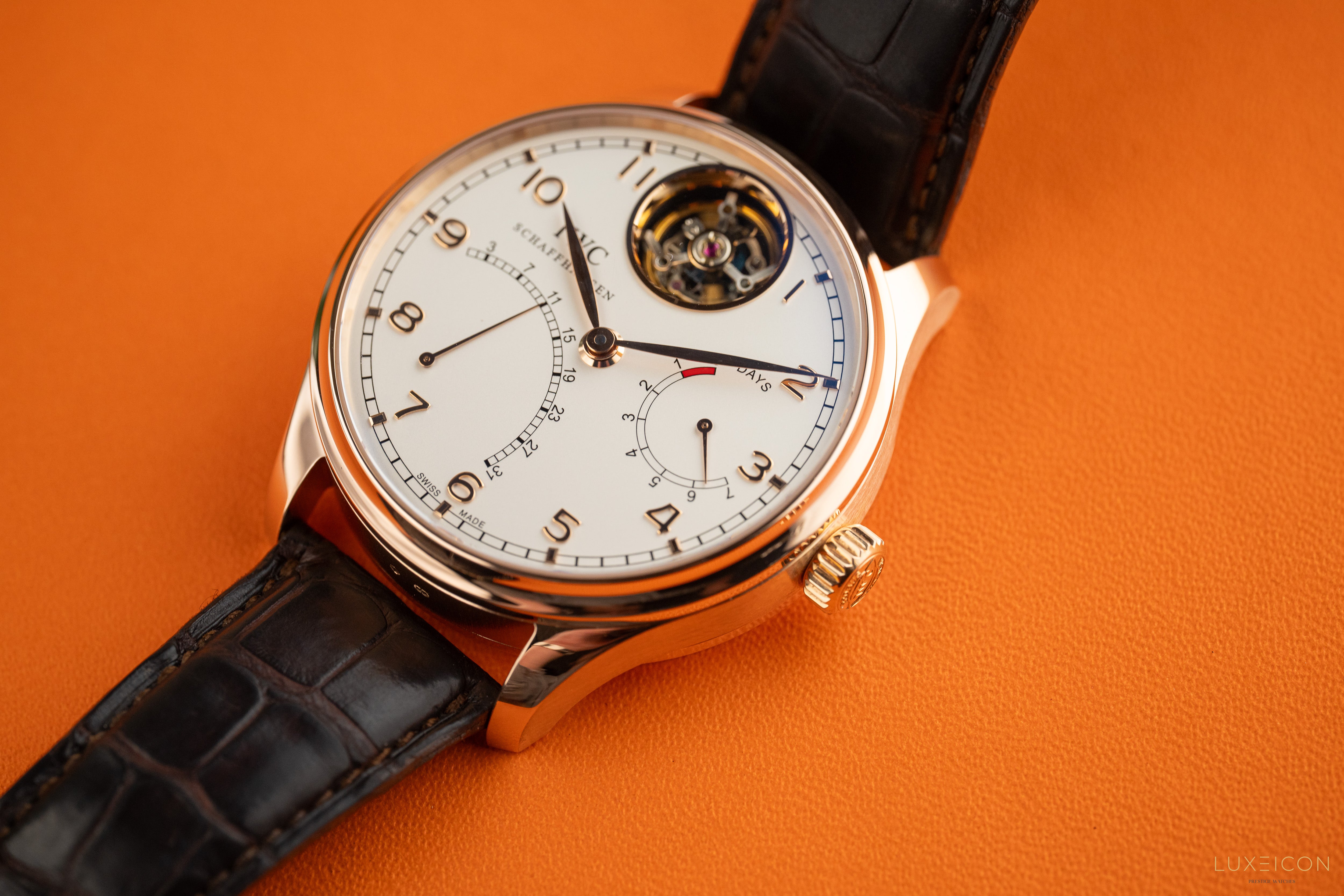 IWC Portuguese Tourbillon Limited to 500 rose gold automatic watch 44MM