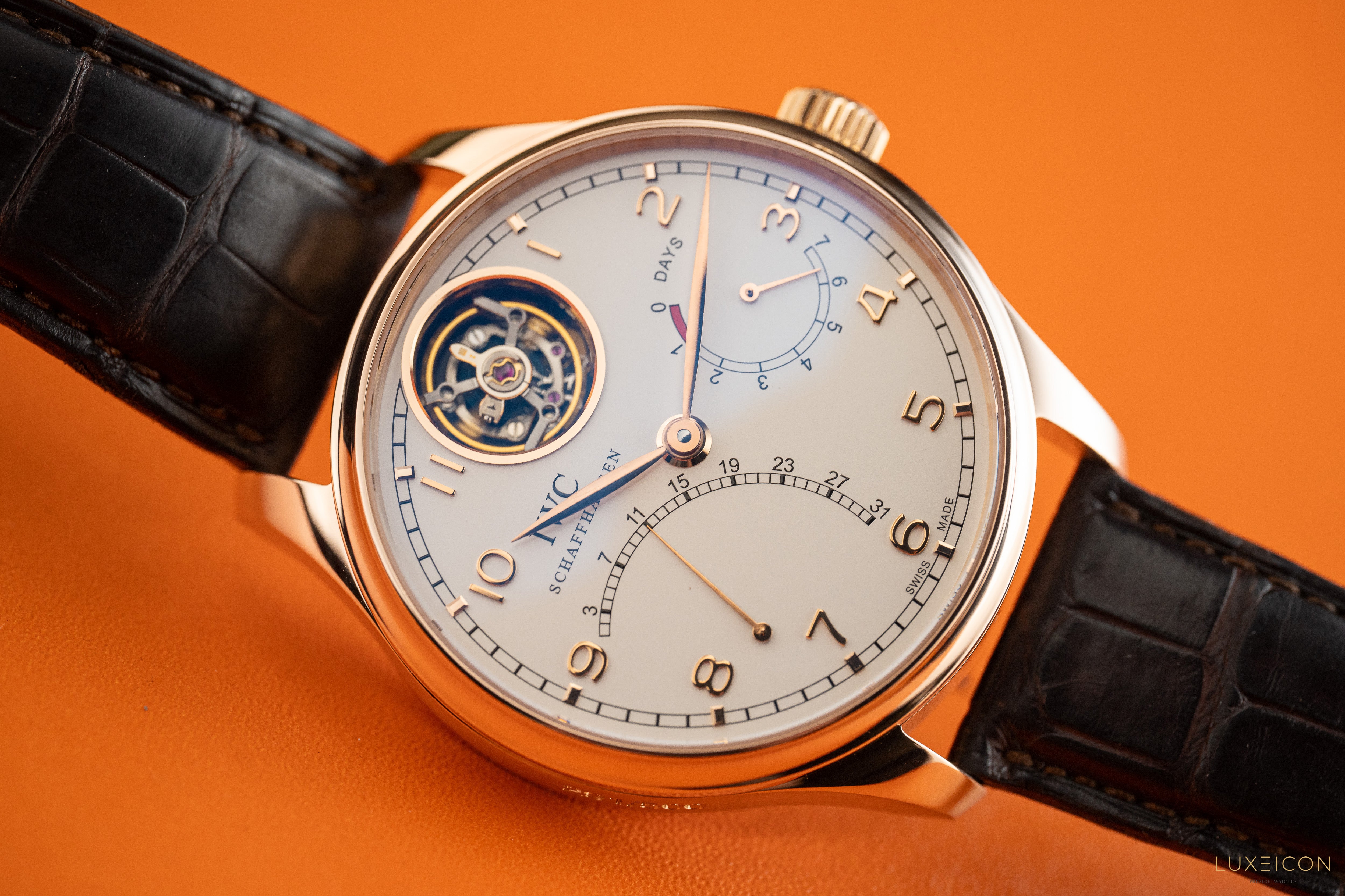 IWC Portuguese Tourbillon Limited to 500 rose gold automatic watch 44MM