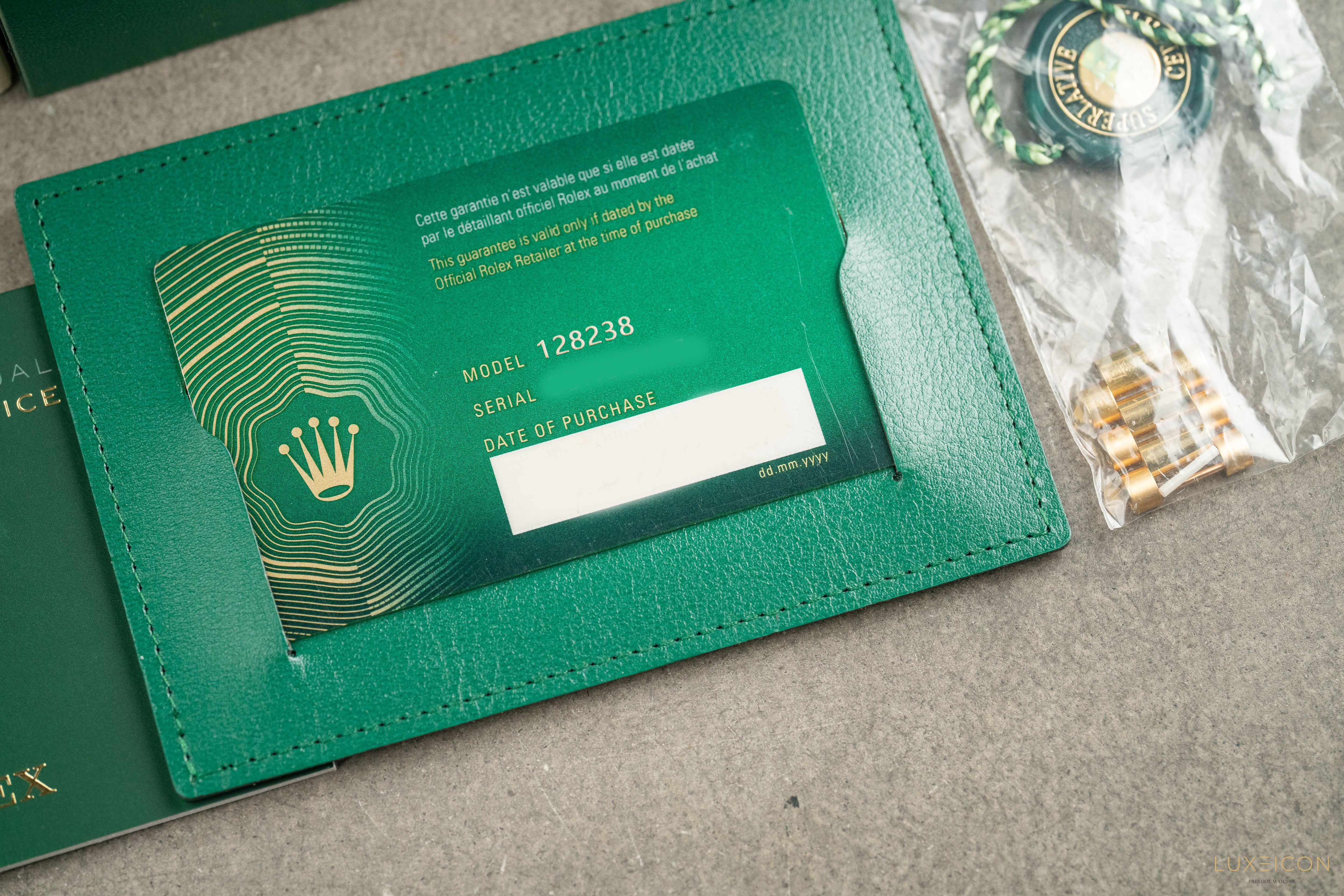 Rolex Day-Date 36 Yellow Gold 128238 Green Ombré Diamond Dial 2021