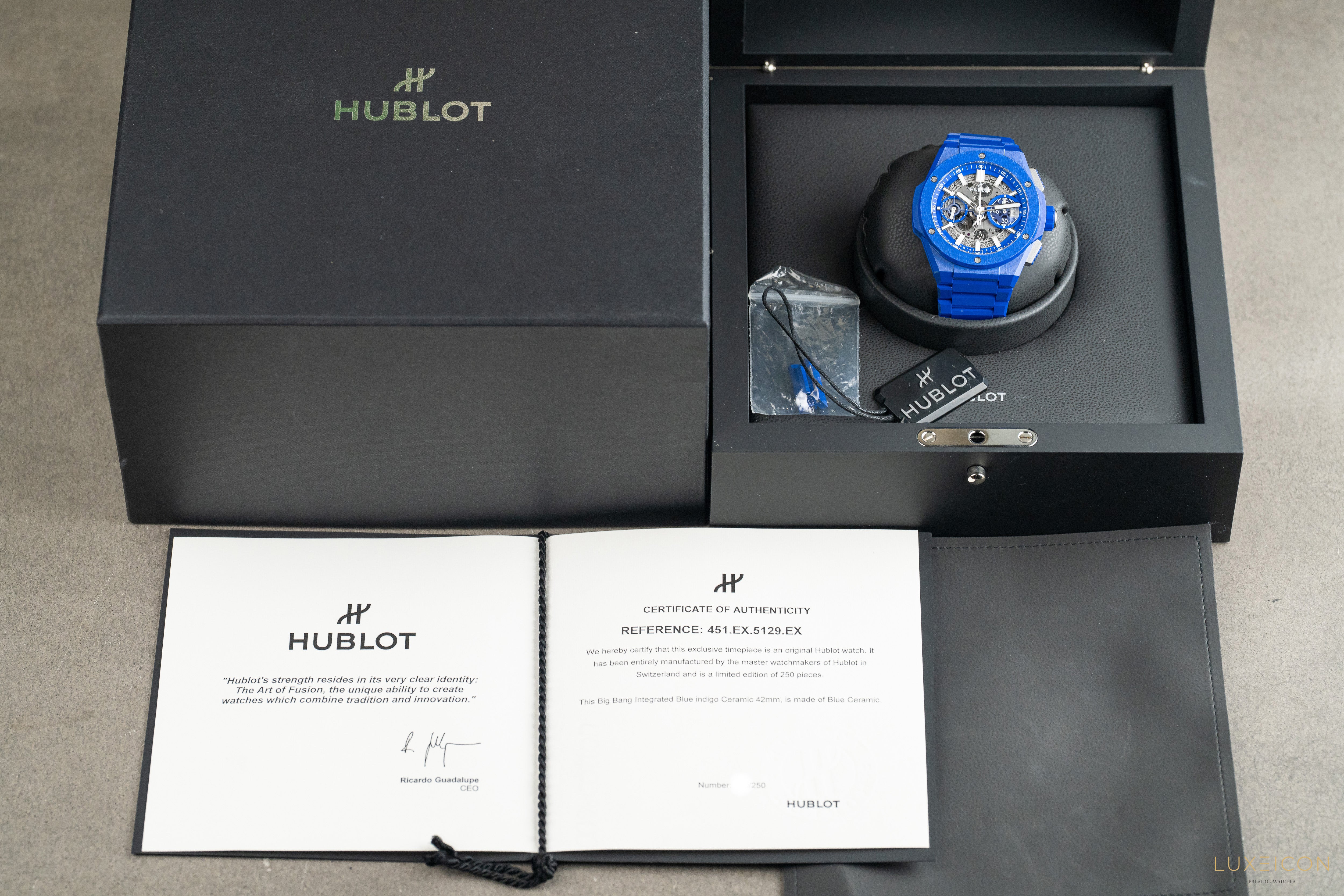 Hublot Big Bang Integrated Indigo Blue Ceramic 451.EX.5129.EX Limited Edition