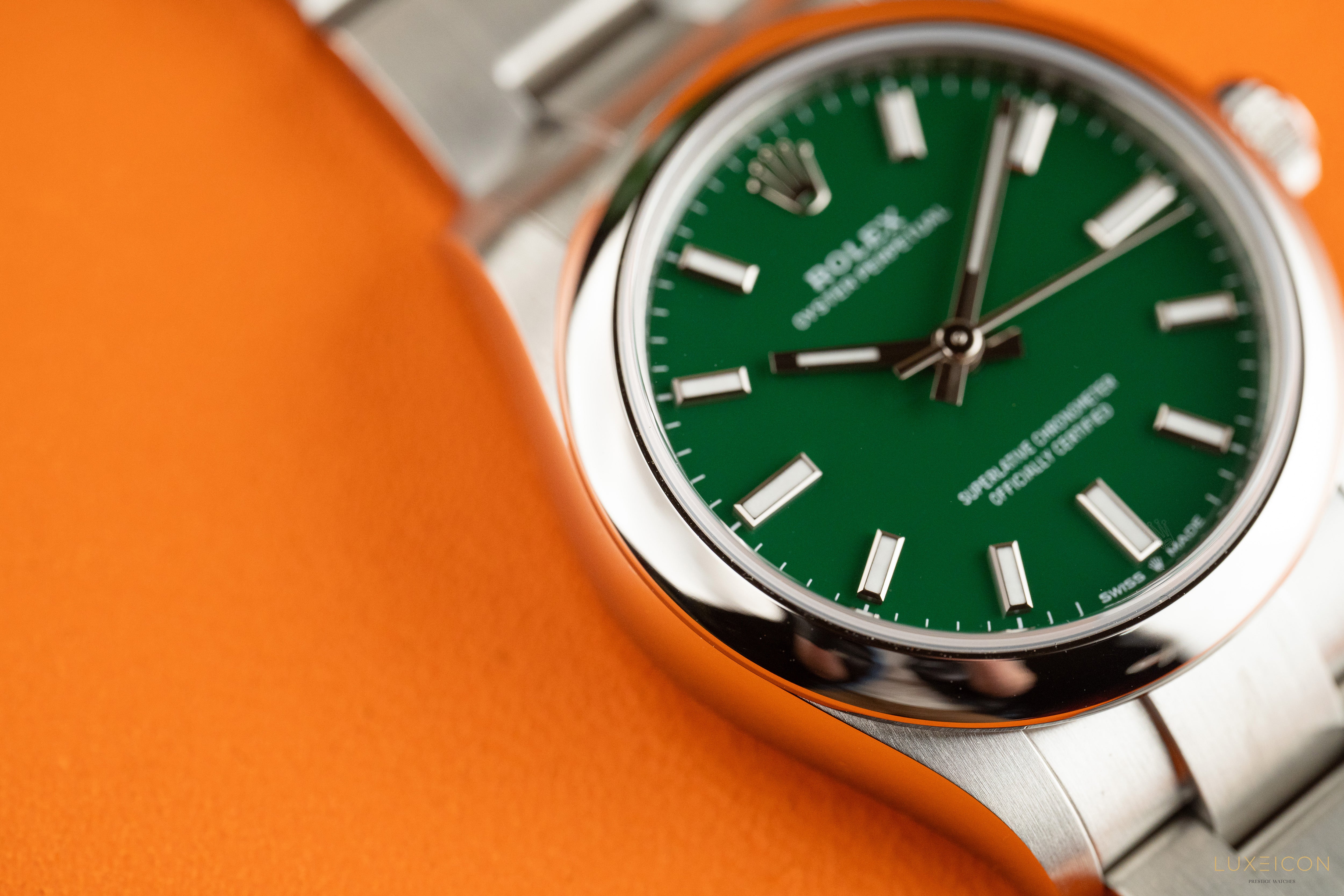 Rolex Oyster Perpetual 31 31mm Stainless Steel Green dial 2025