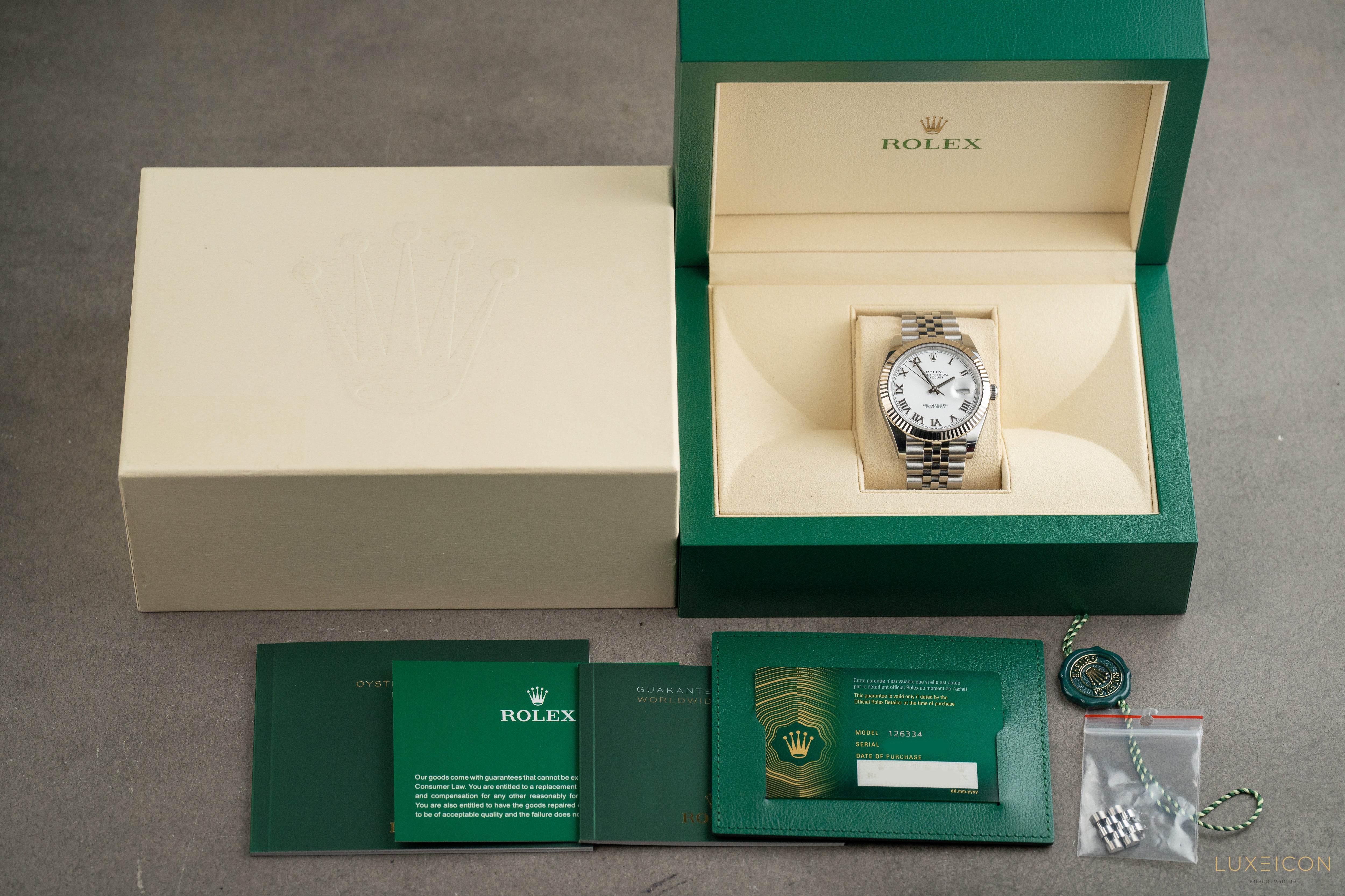 Rolex Datejust 41mm Stainless Steel 126334 White Roman 2024