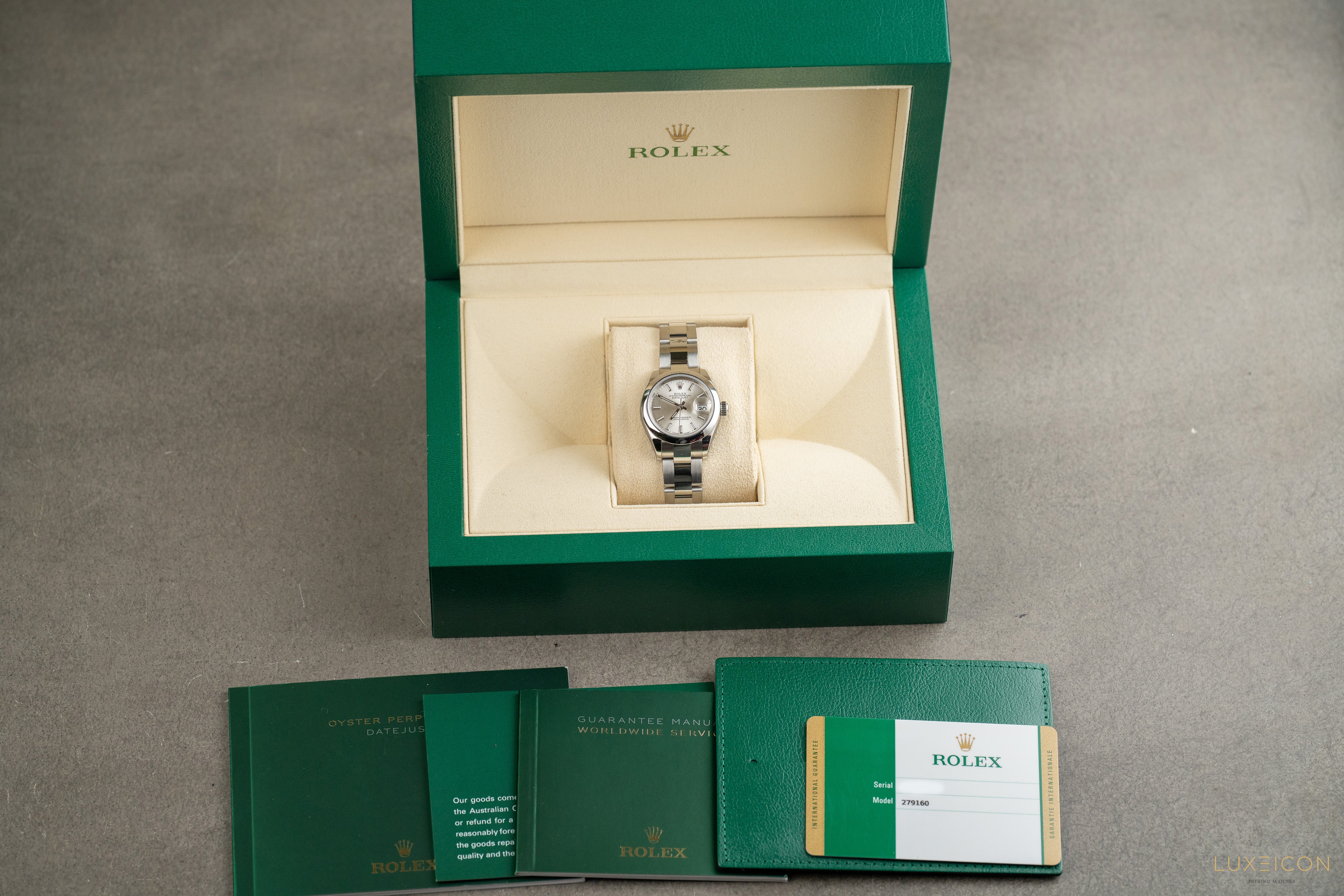 Rolex Lady-Datejust 279160 28mm Stainless Steel Silver Dial Oyster Bracelet 2019