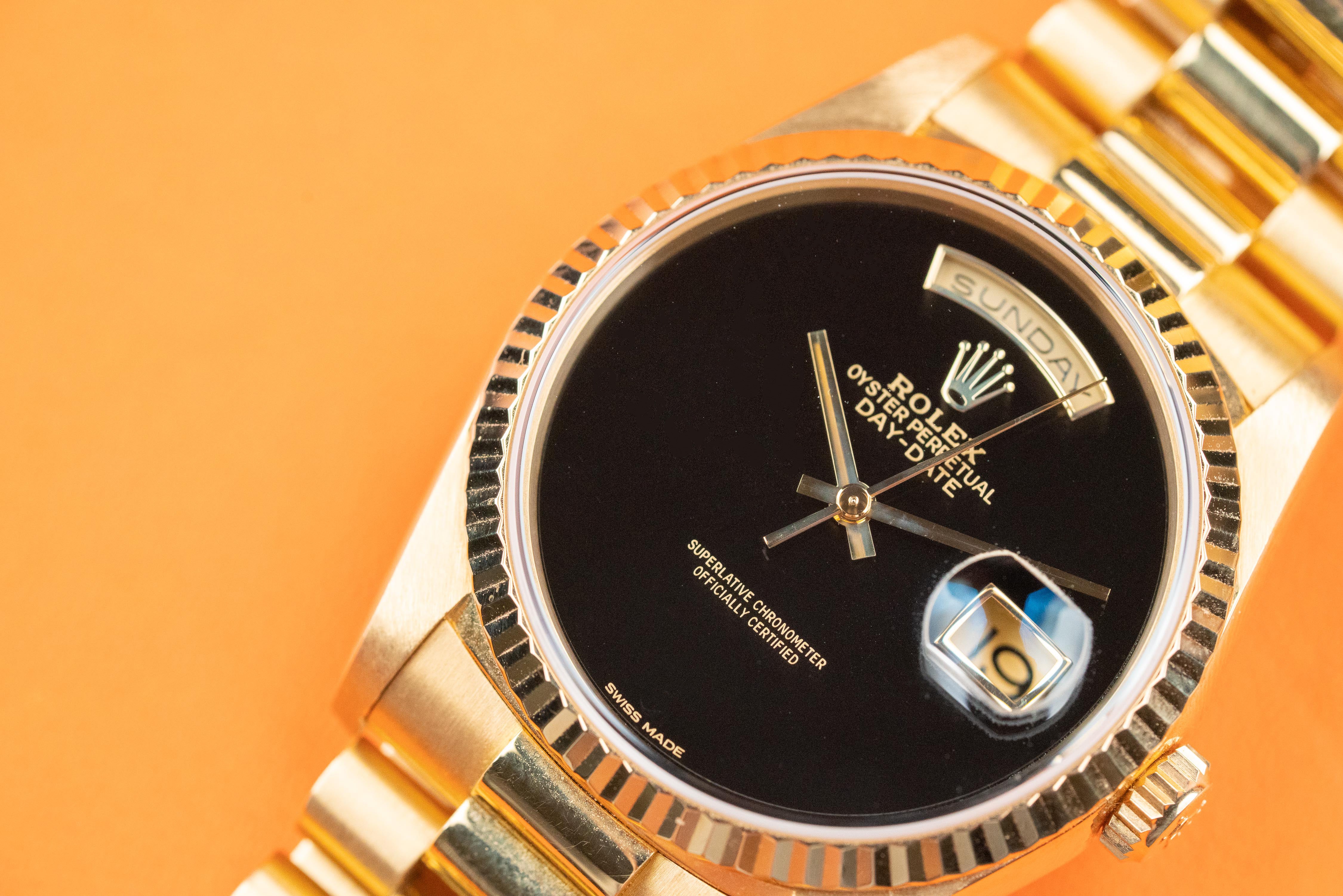 Rolex Day-Date President Onyx A-serie 18238 fullset 1999