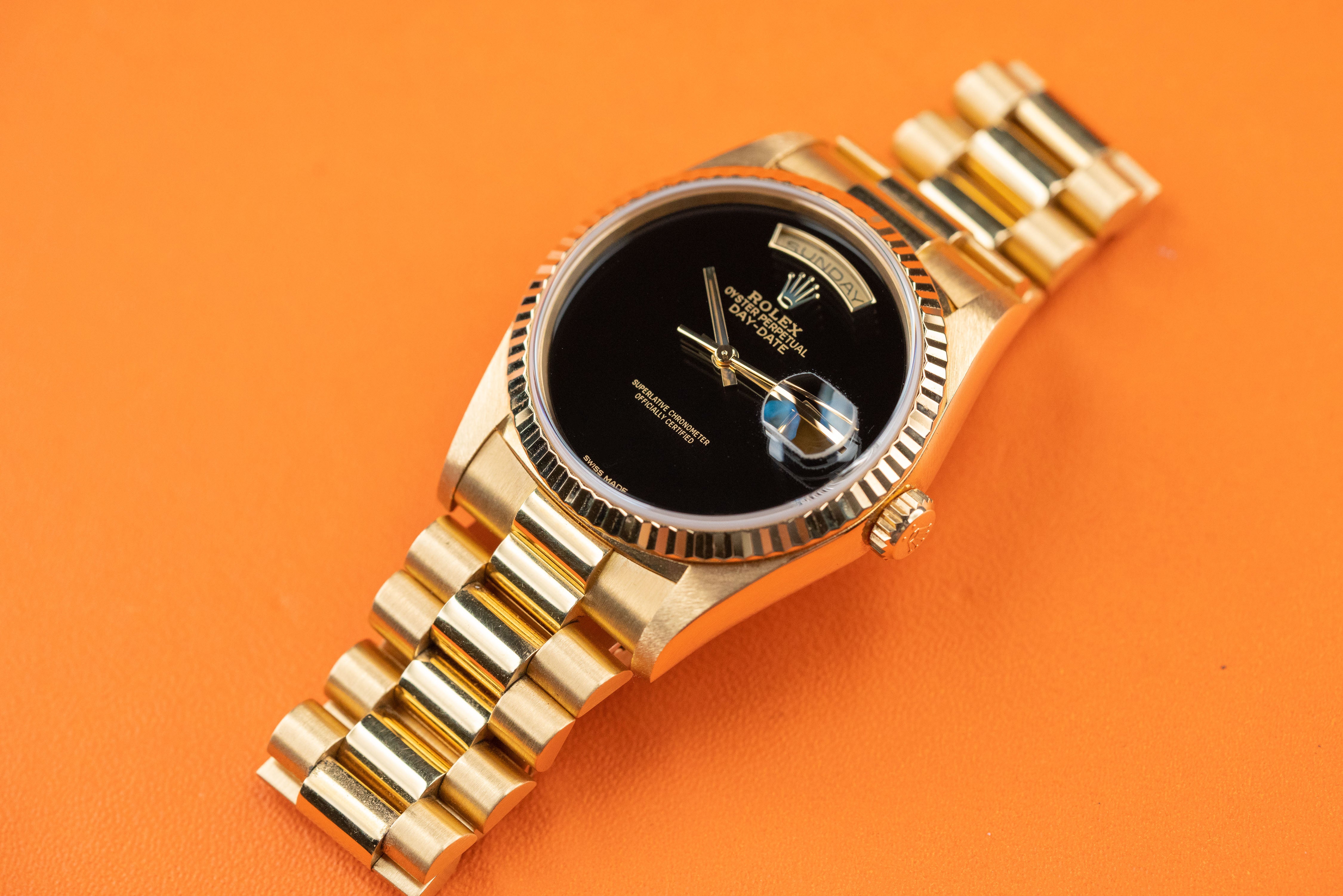 Rolex Day-Date President Onyx A-serie 18238 fullset 1999