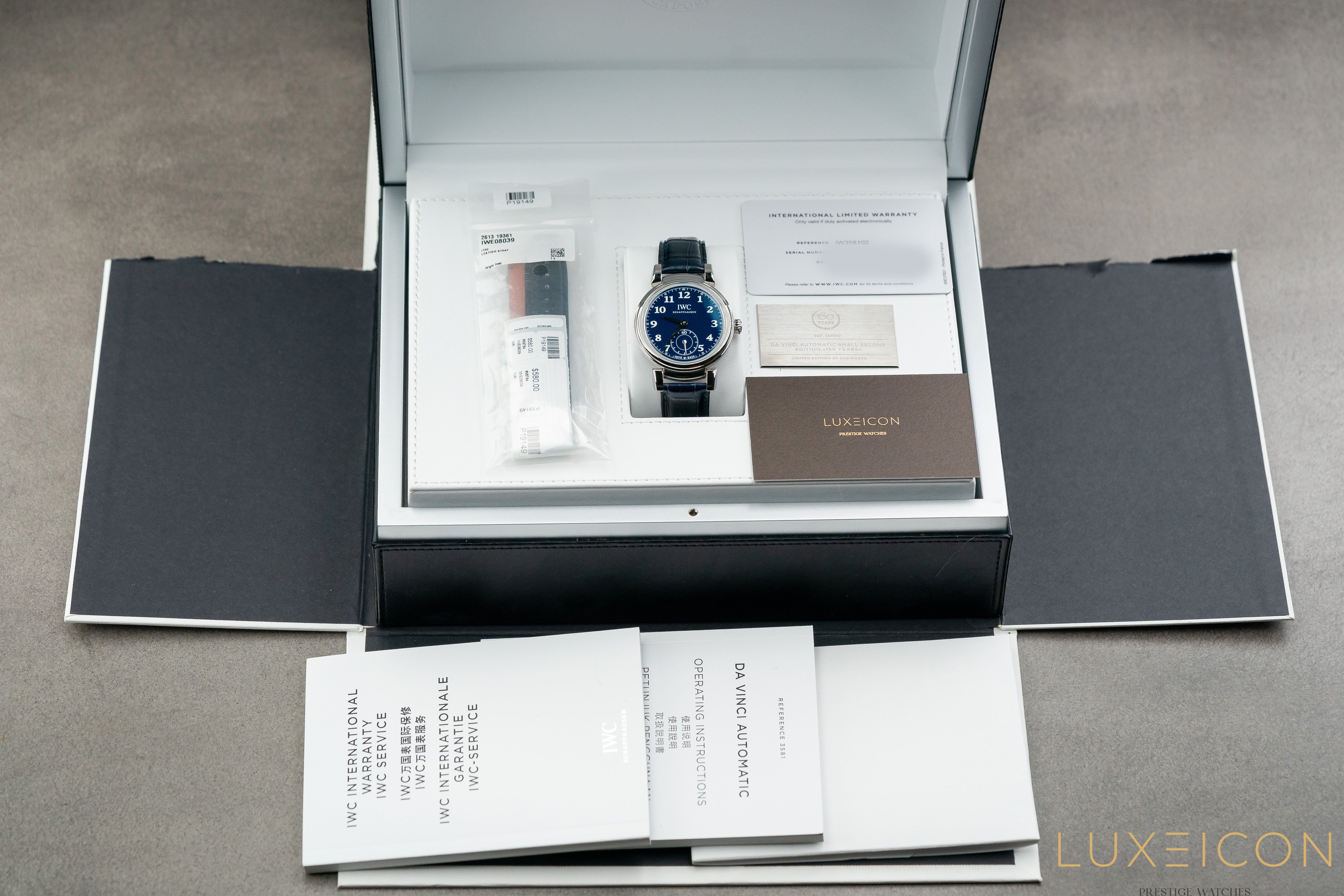 IWC Da Vinci Automatic '150 Years' Special Edition Ref. Iw358102 Blue Dial