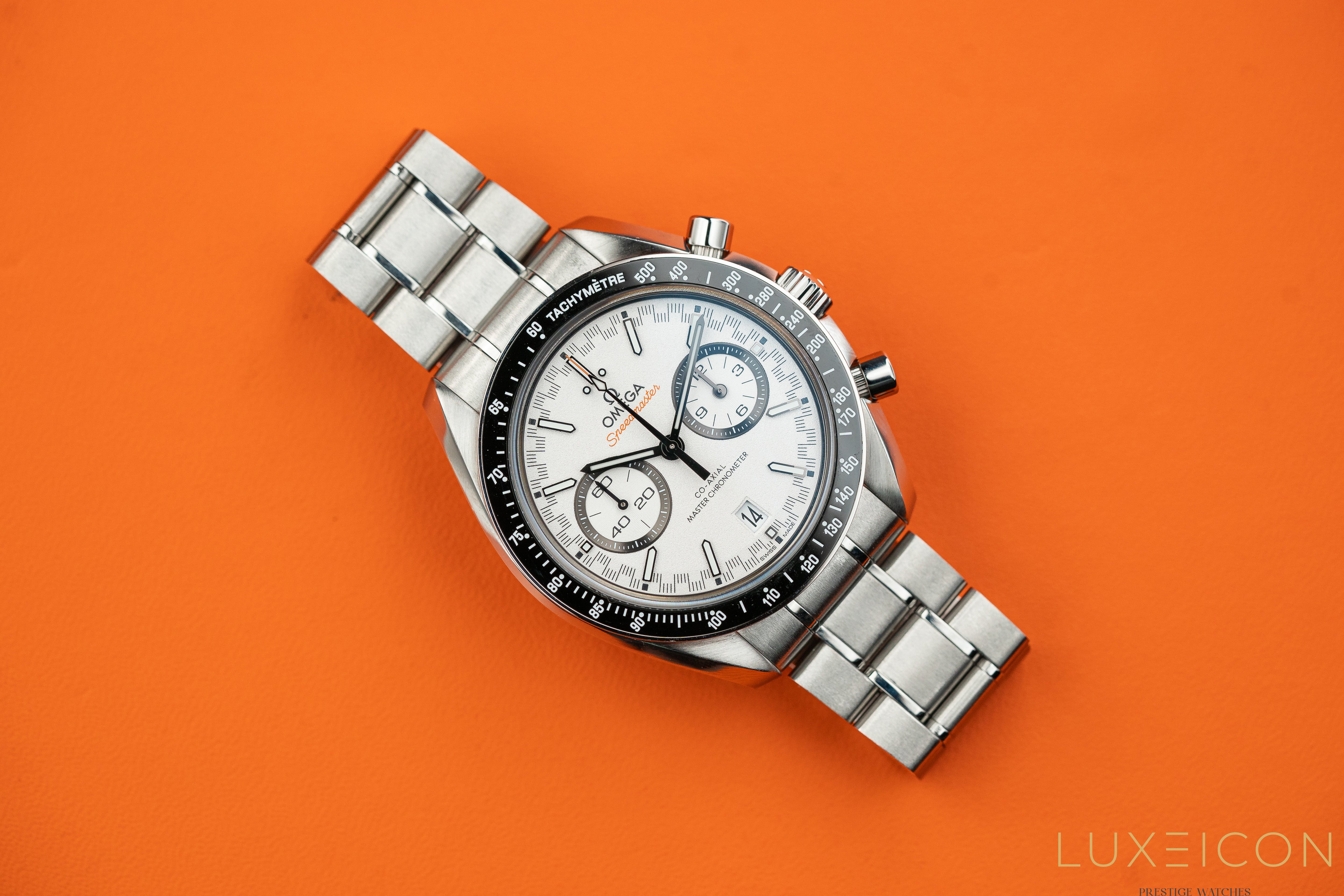 Omega Speedmaster Racing Co-Axial Chronograph White dial 2022