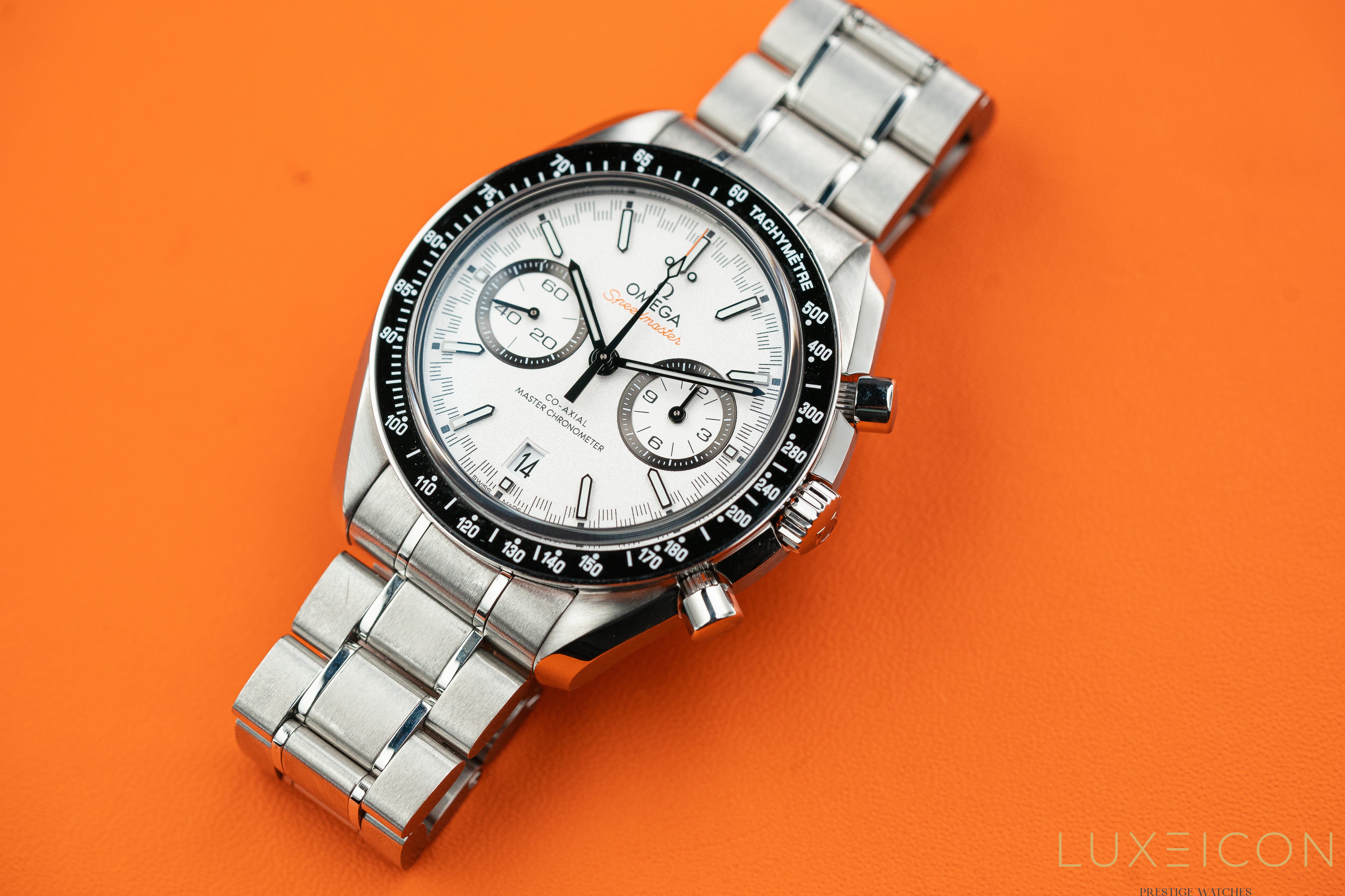 Omega Speedmaster Racing Co-Axial Chronograph White dial 2022