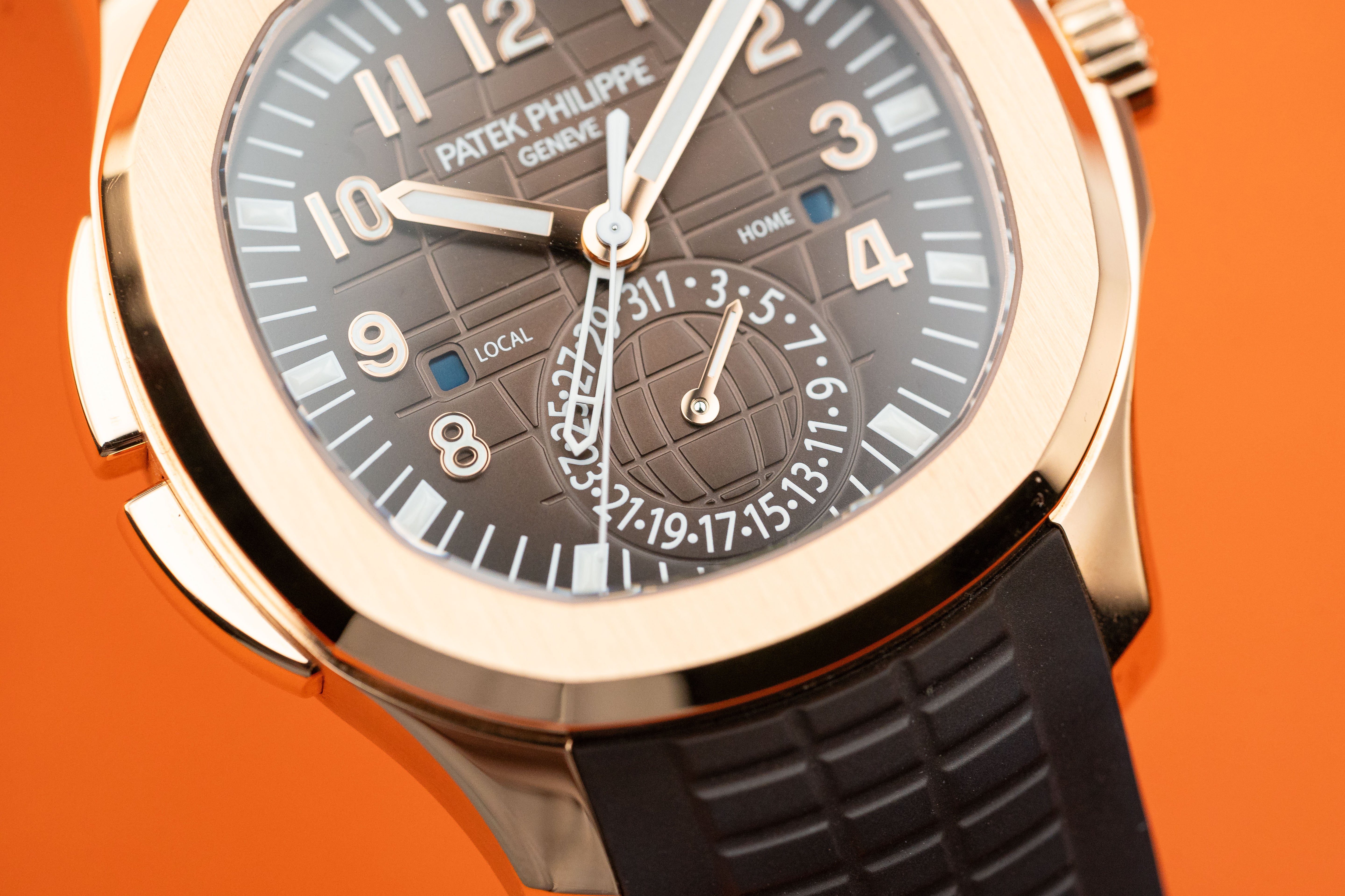 Patek Philippe Aquanaut Time Travel Rose Gold 40mm Brown Dial 5164R