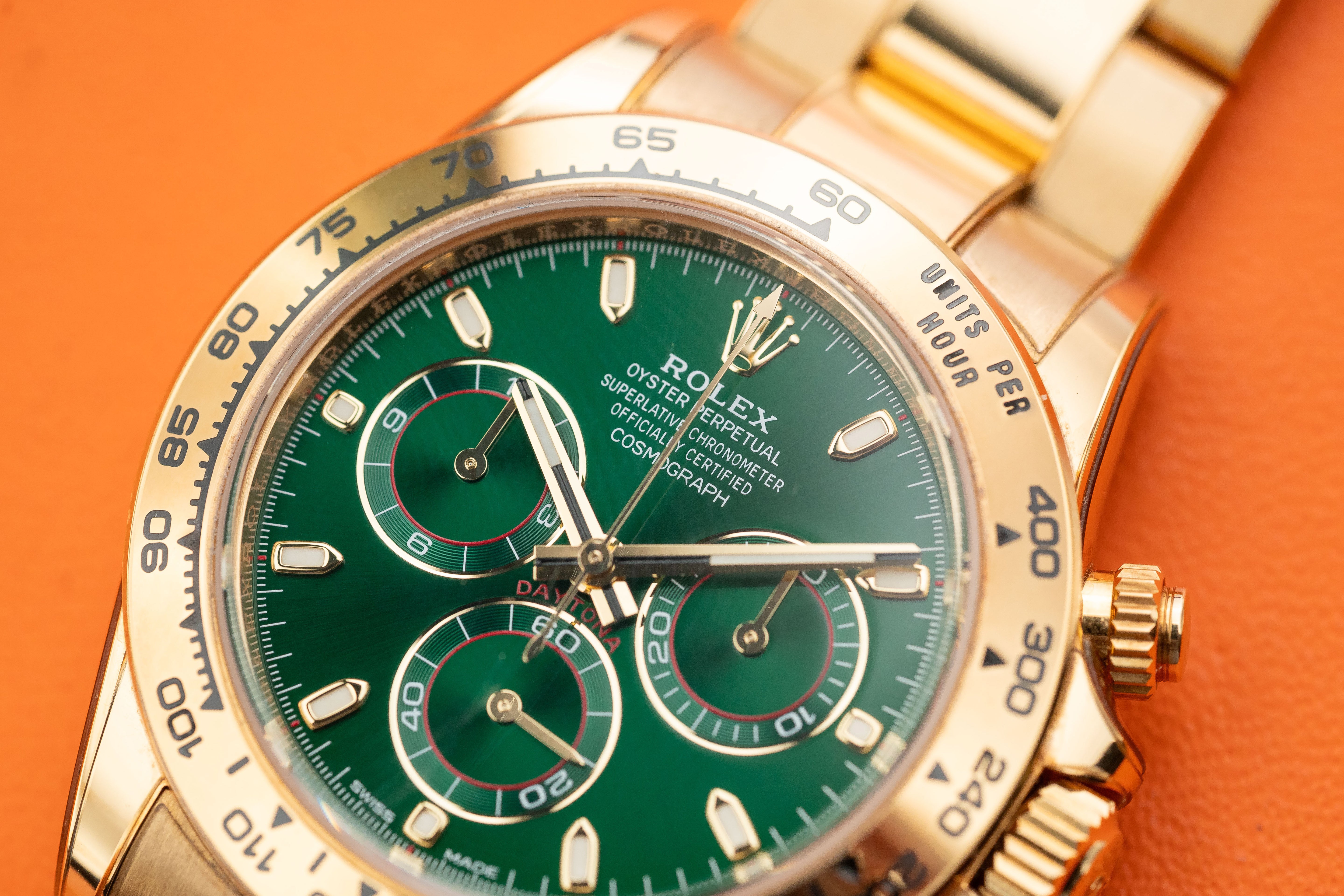 Rolex Cosmograph Daytona 40mm 116508 Yellow Gold John Mayer Green Dial 2022