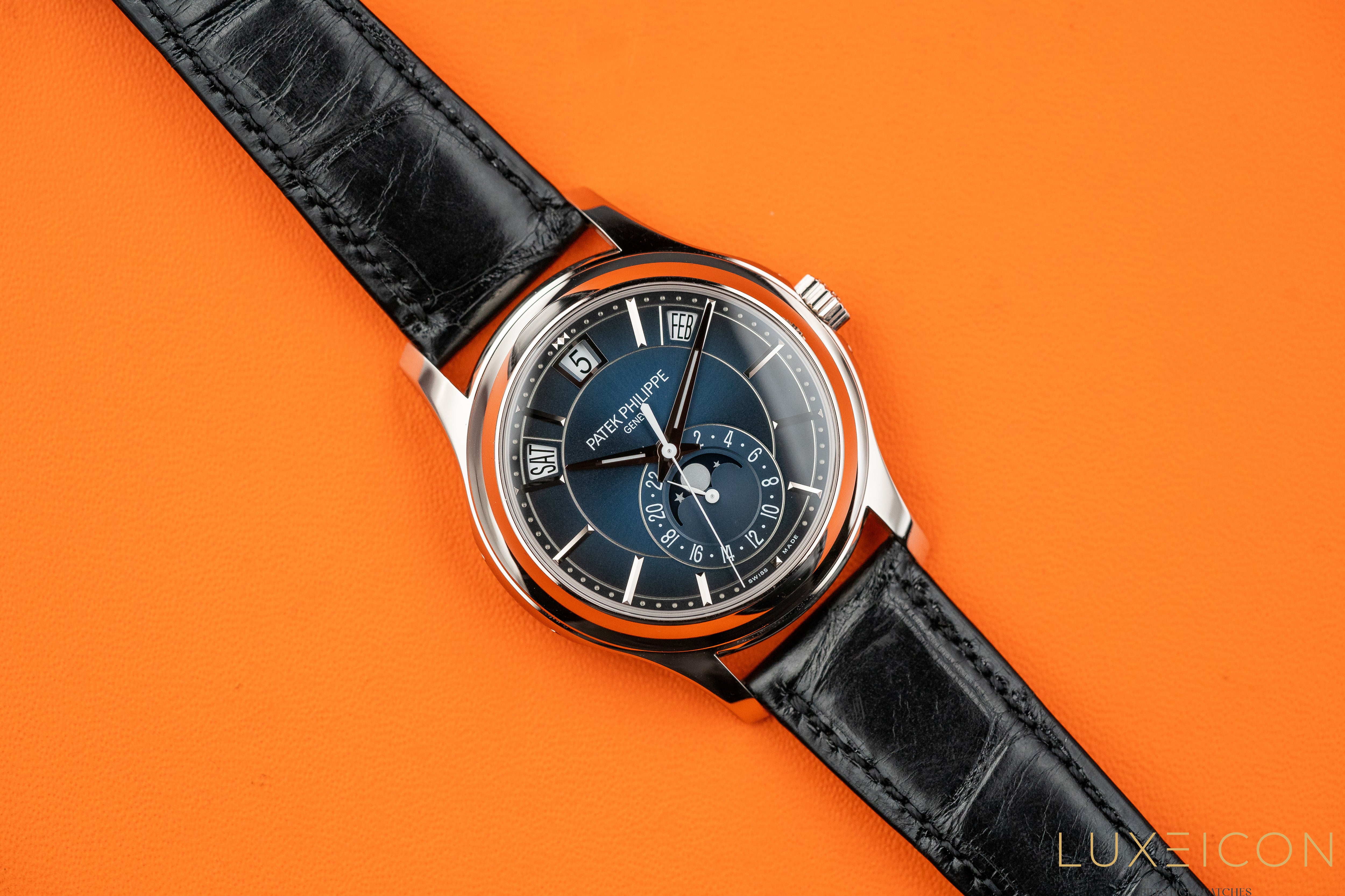 Patek Philippe Complications Annual Calendar Mondphase Ref. 5205G-013 Blue Dial 2023