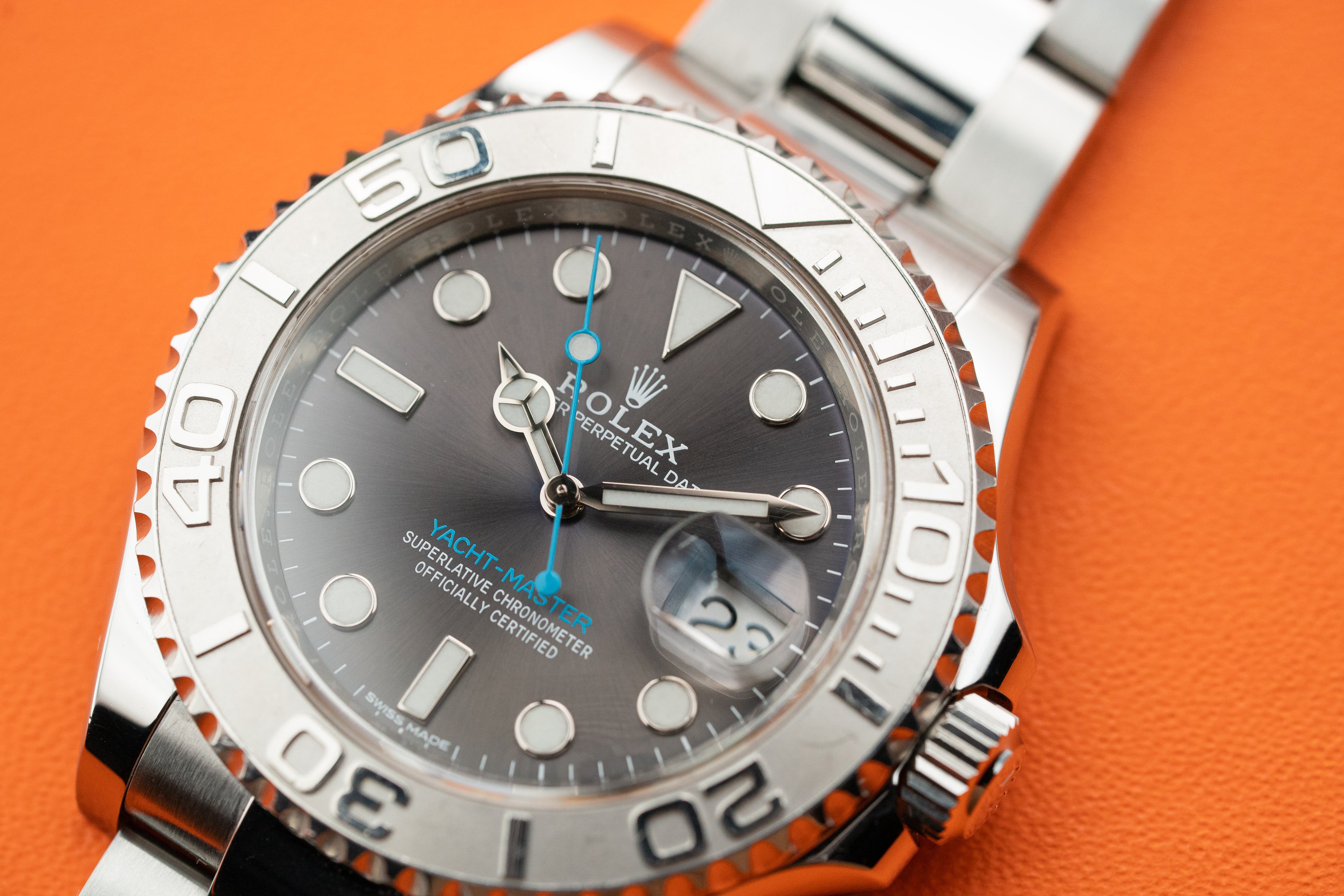 Rolex Yacht-Master 40mm Platinum/Stainless Steel Grey Rhodium Dial 116622