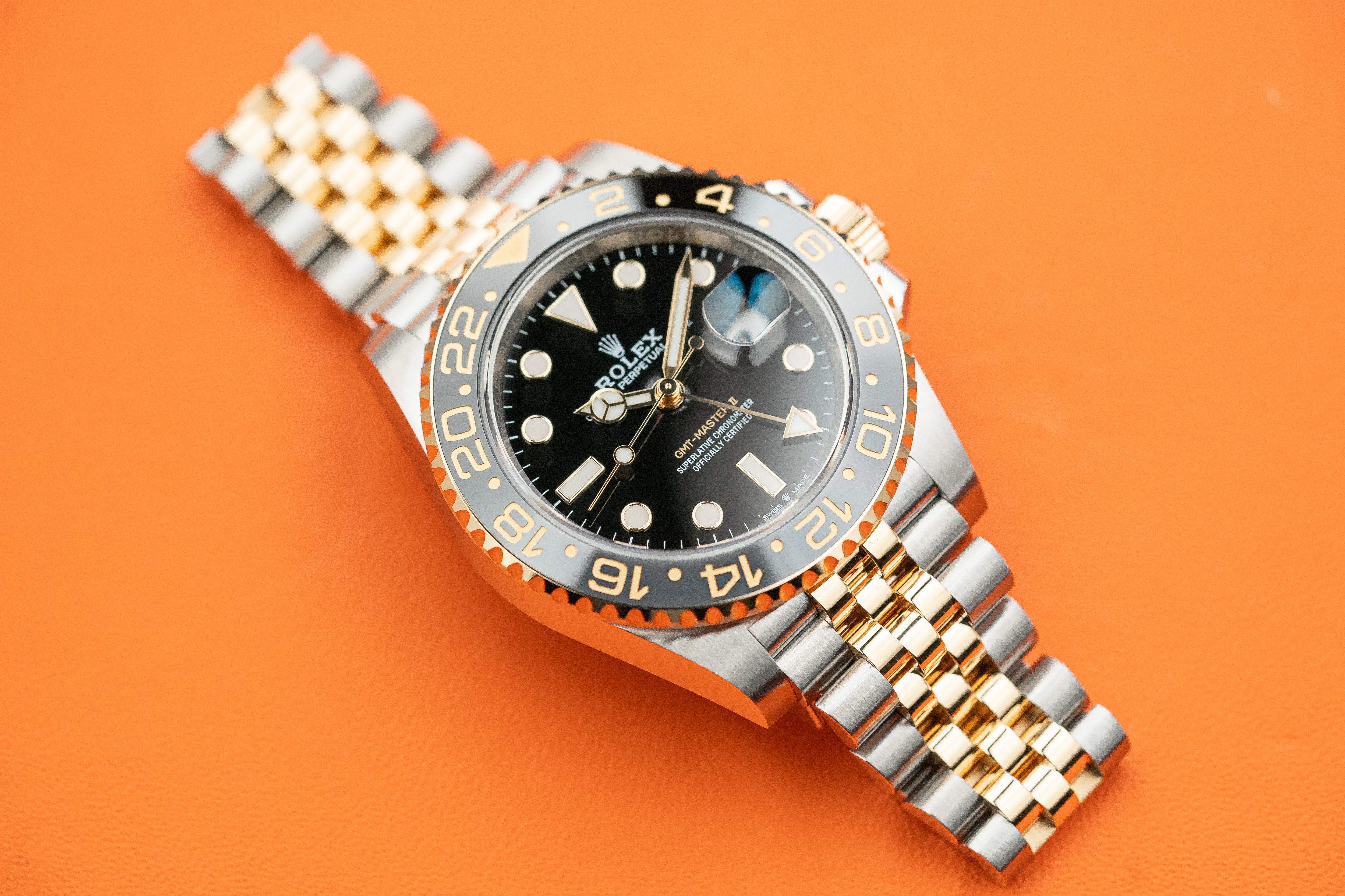 Rolex GMT-Master II Two Tone grey &amp; black ceramic Jubilee 126713GRNR