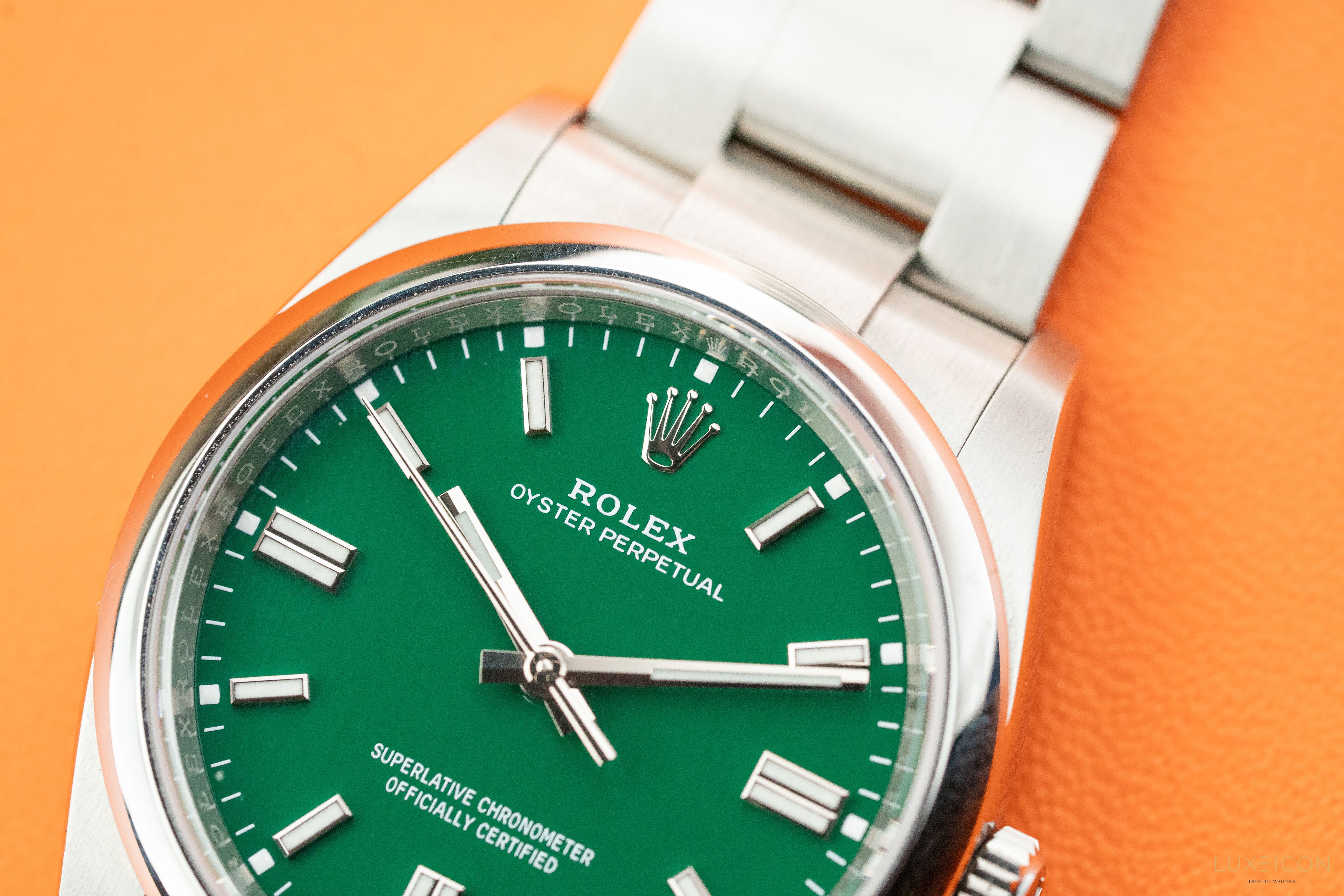 Rolex Oyster Perpetual 126000 36mm steel Green dial