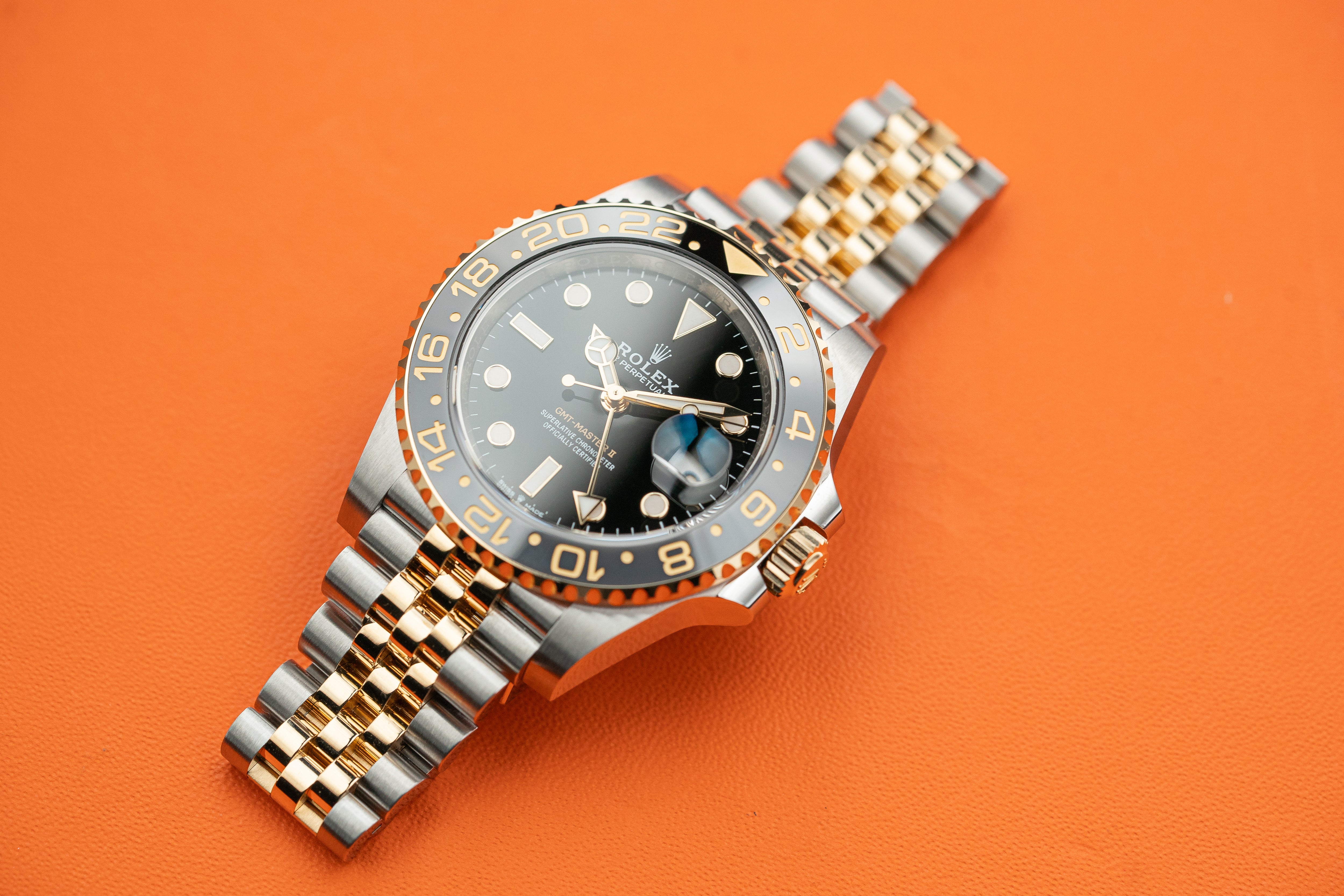 Rolex GMT-Master II Two Tone grey &amp; black ceramic Jubilee 126713GRNR