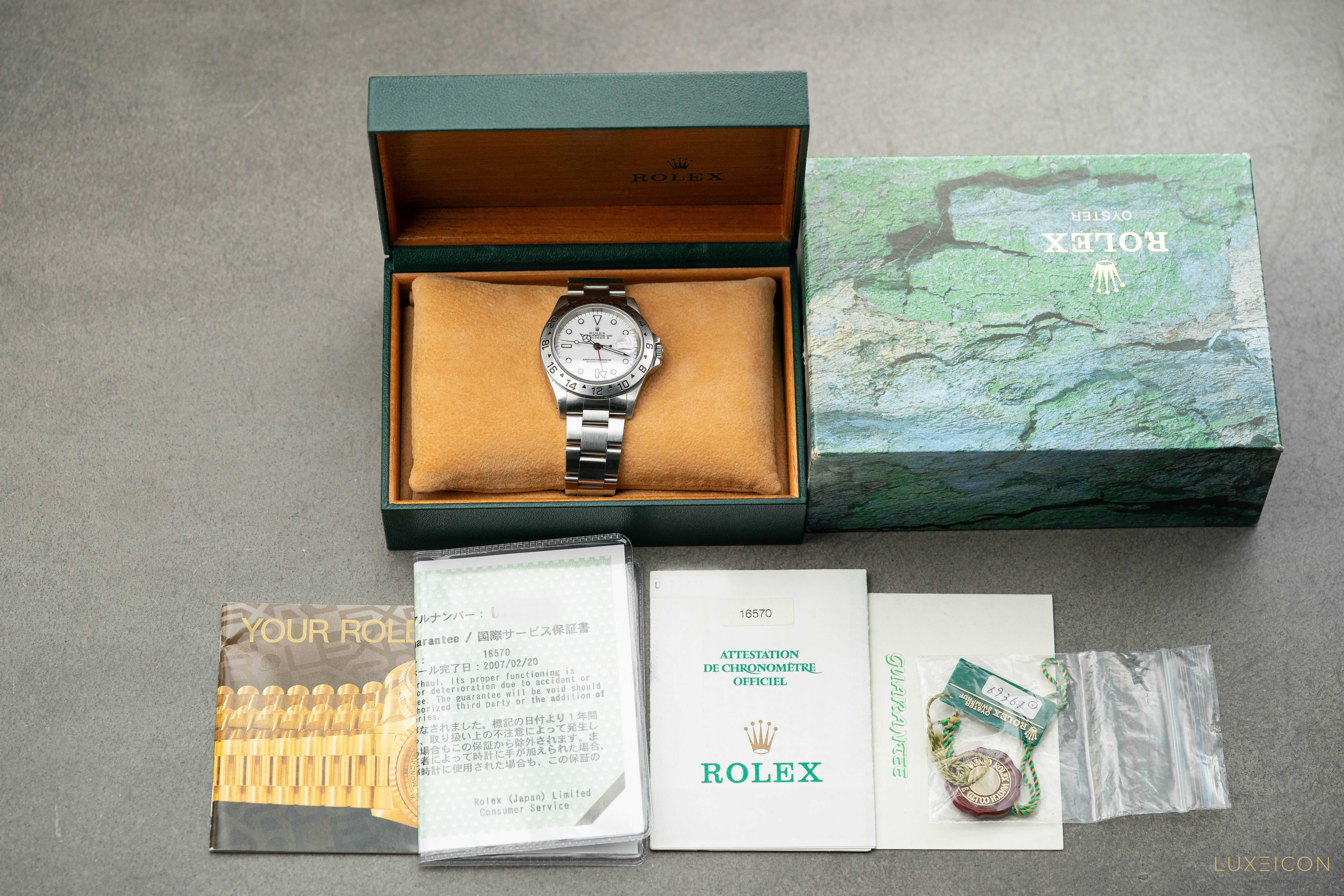 Rolex Explorer II 16570 40mm Stainless Steel White Polar Tritium