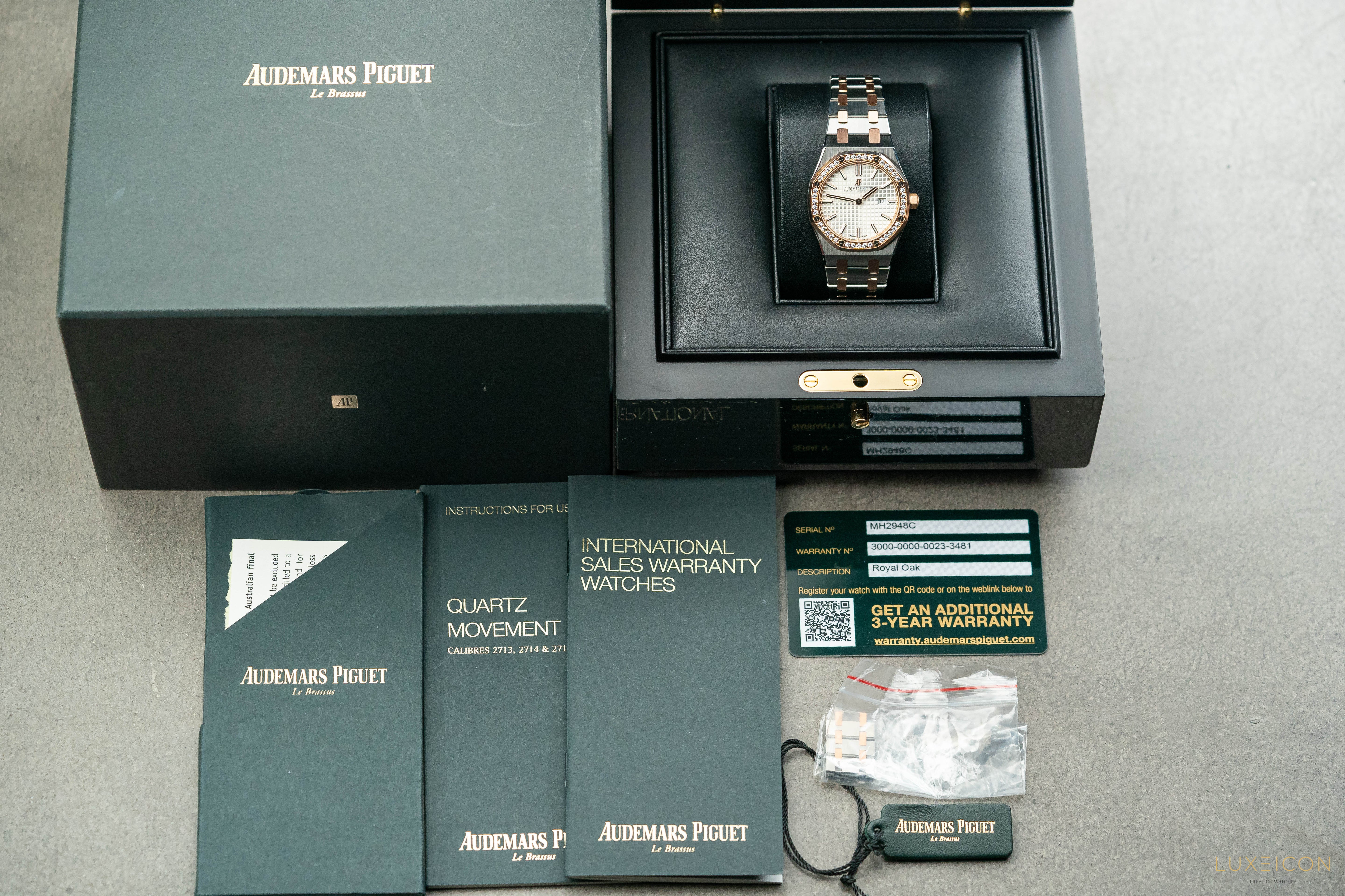 Audemars Piguet Royal Oak Lady 67651SR Rose Gold &amp; Steel With Diamond Bezel 2021