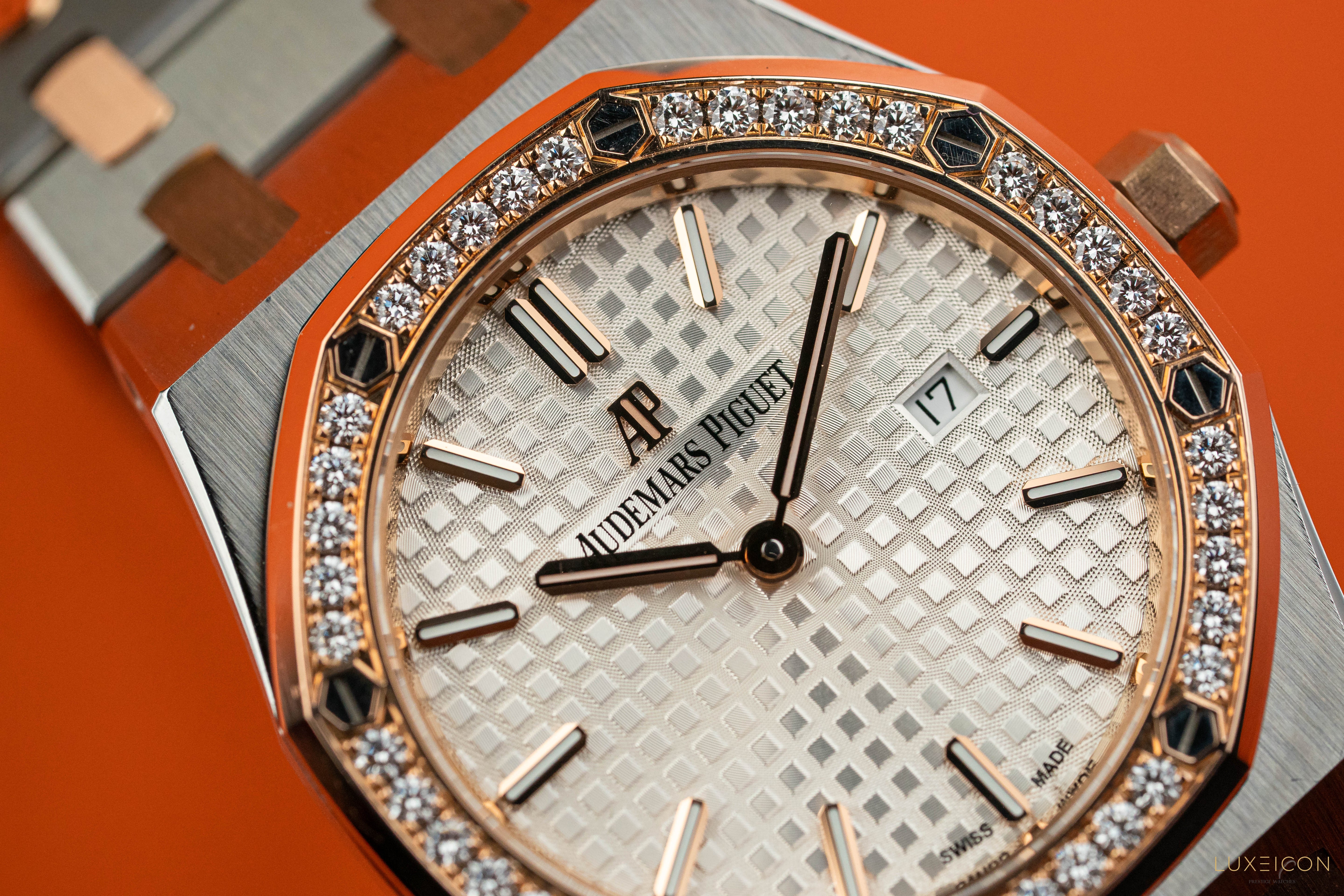 Audemars Piguet Royal Oak Lady 67651SR Rose Gold &amp; Steel With Diamond Bezel 2021